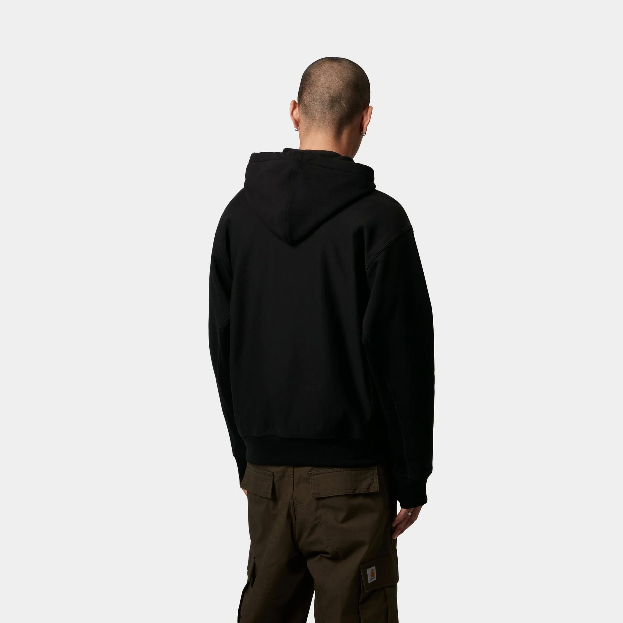 Hooded American Script Sweatshirt | Black