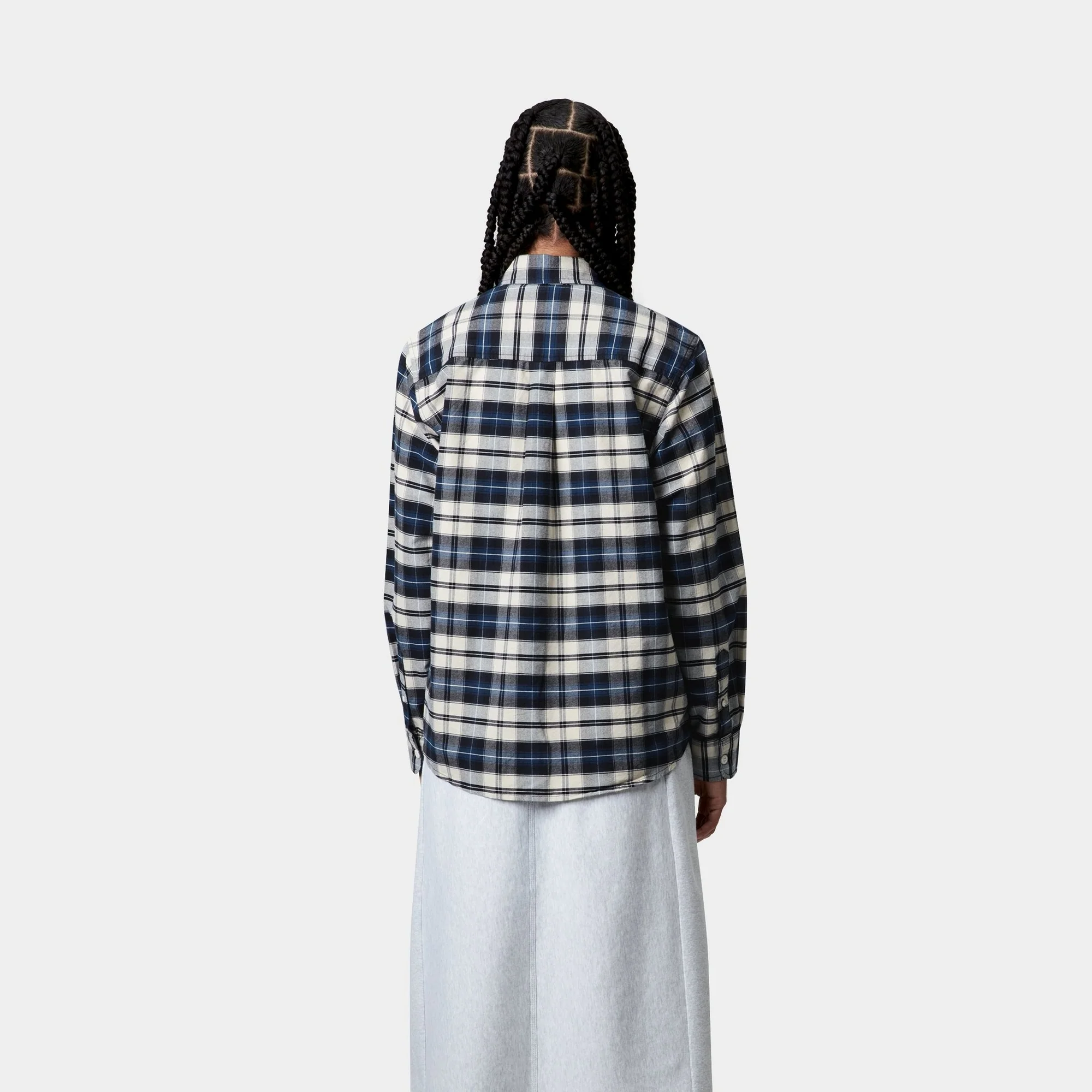Women's Tarbell Check Shirt | Dark Navy / White