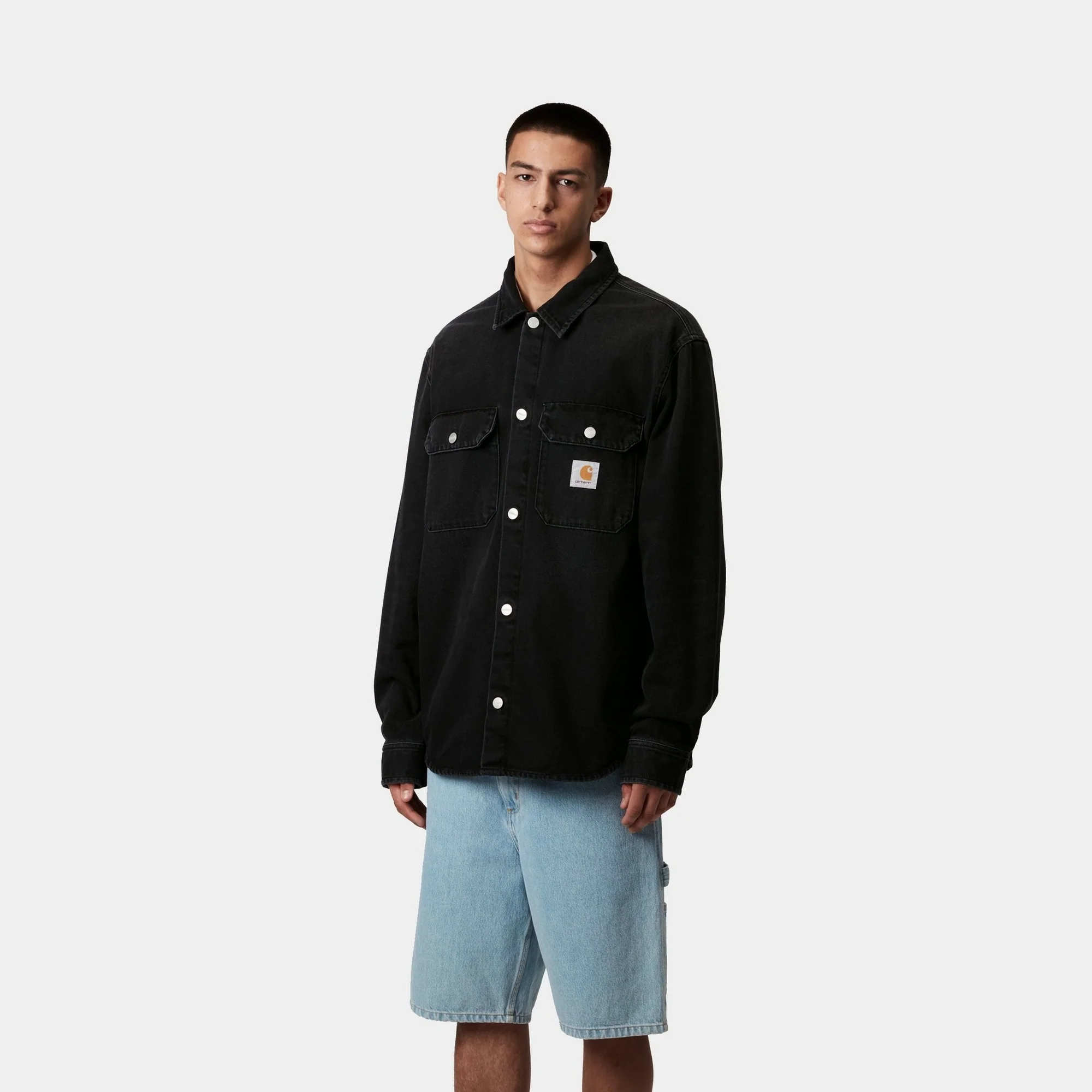 Harvey Shirt Jacket | Black (dark used wash)