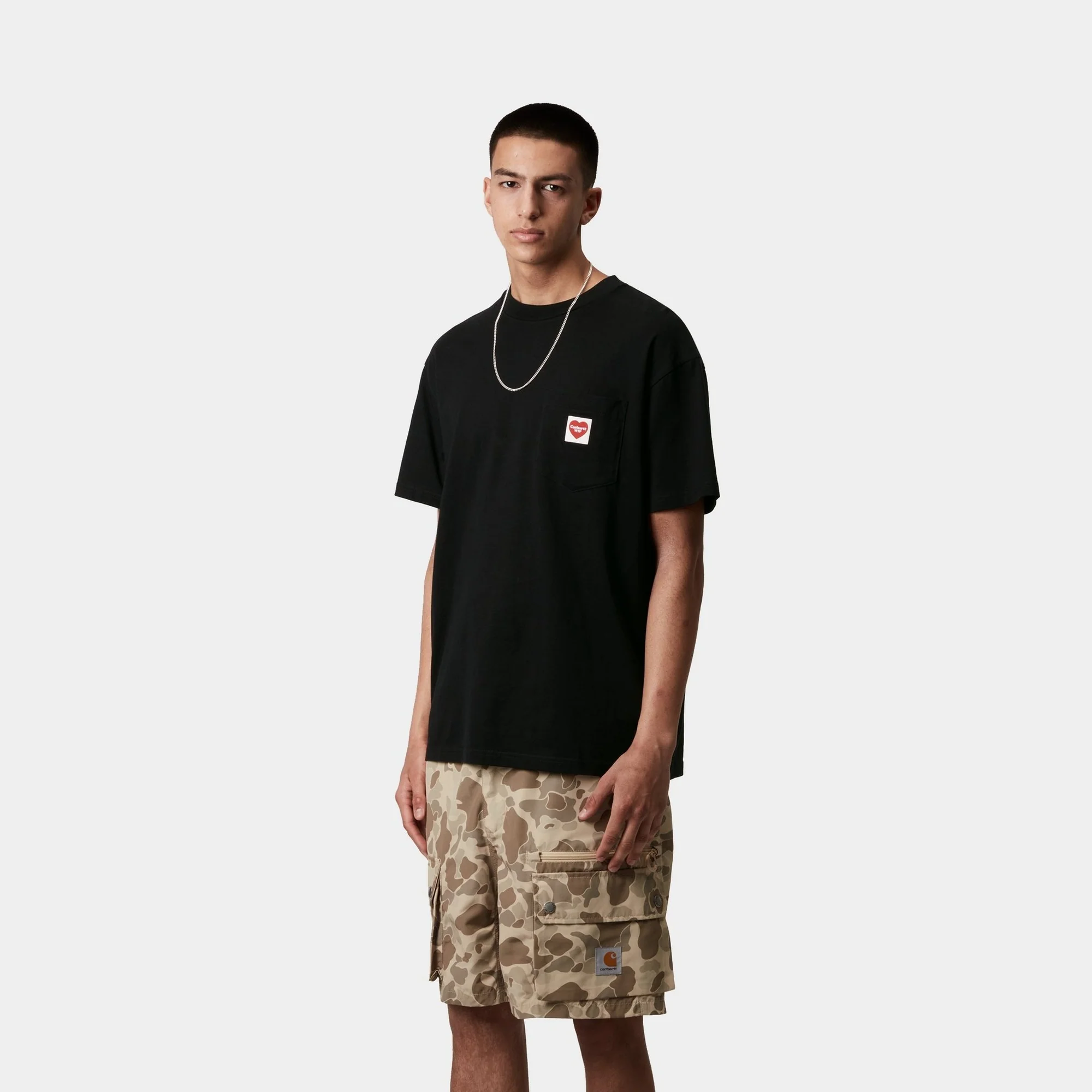 Pocket Heart T-Shirt | Black / Red