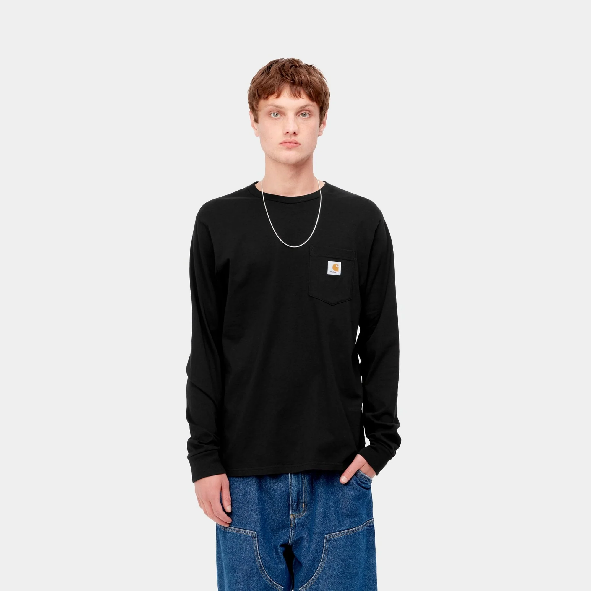 Long Sleeve Pocket T-Shirt | Black