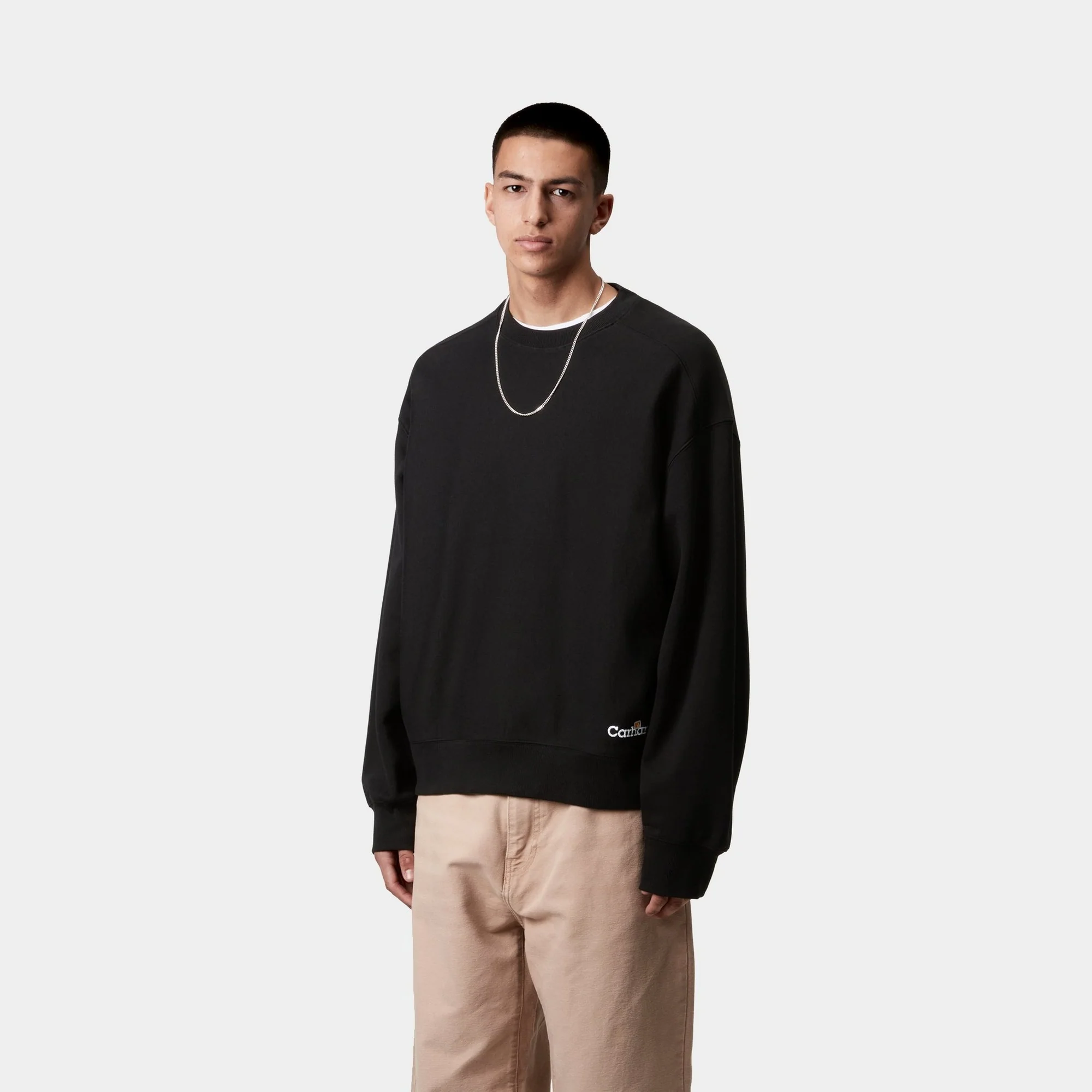 Label Script Sweatshirt | Black