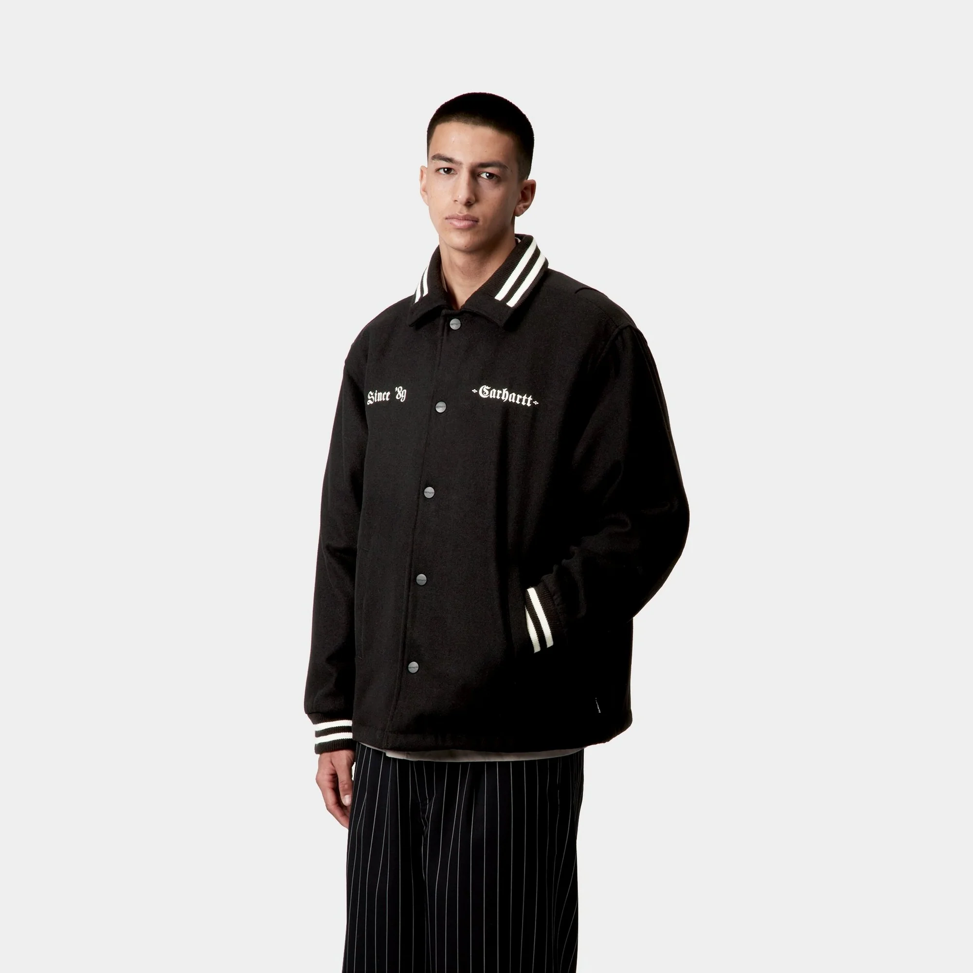 Wool Coach Jacket | Black / Wax