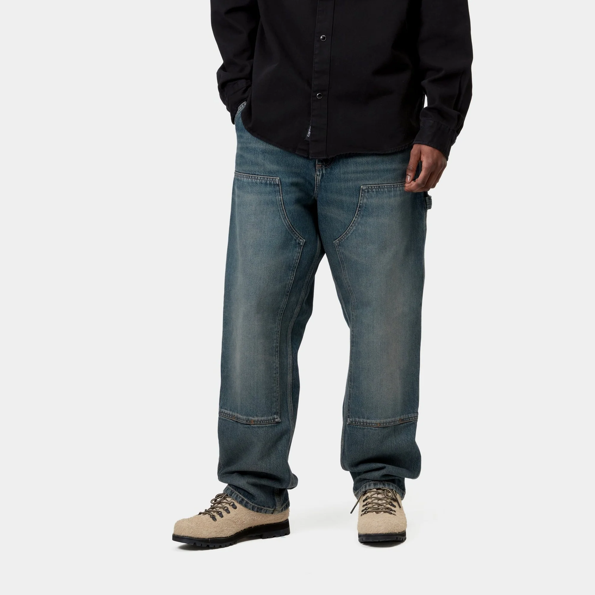 Double Knee Pant - Denim | Blue (worn used wash)