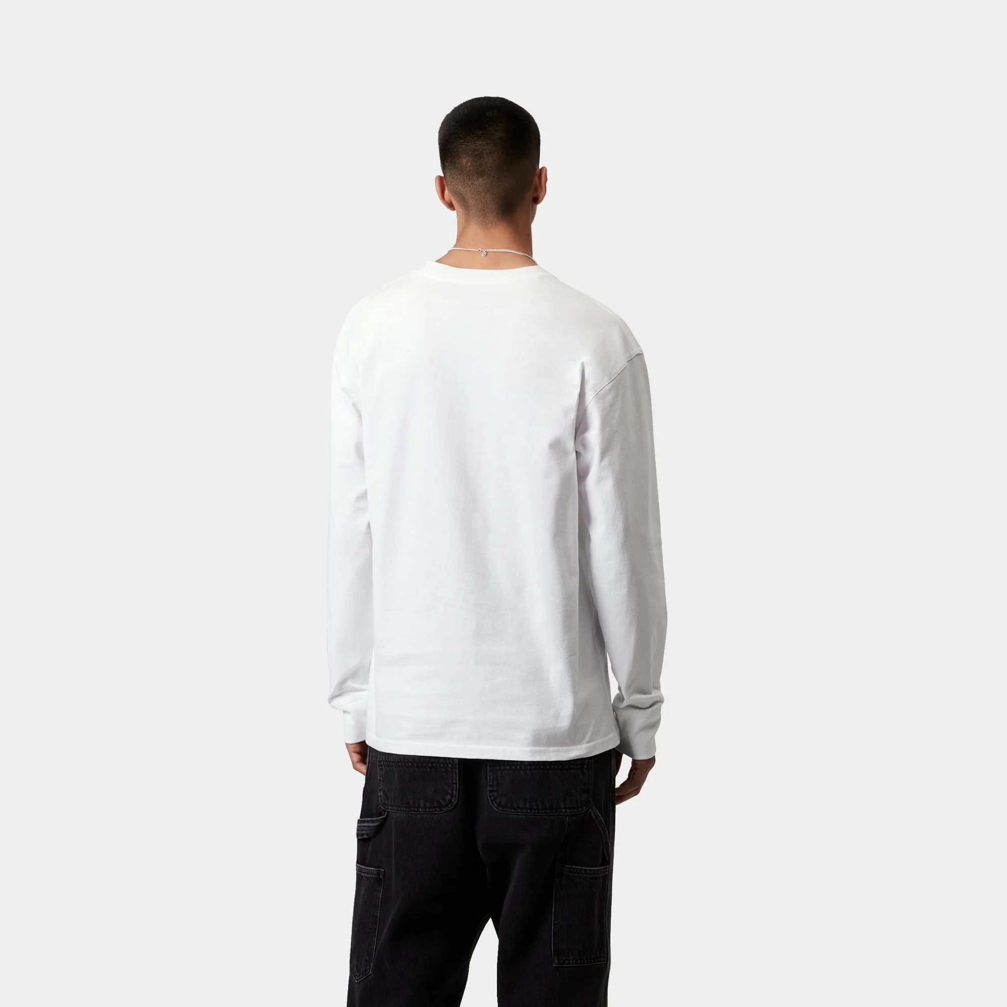 American Script Long Sleeve T-Shirt | White