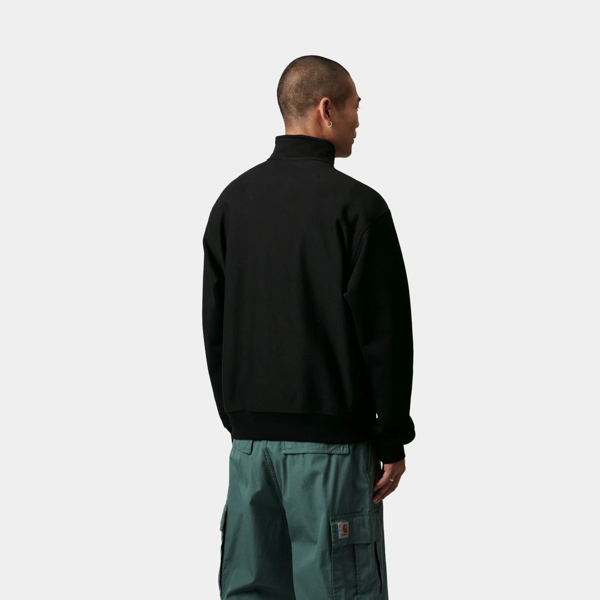 Half Zip American Script Sweatshirt | Black