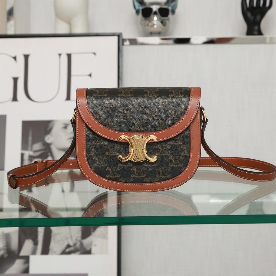 CELINE-Teen Besace Triomphe-18.5cm