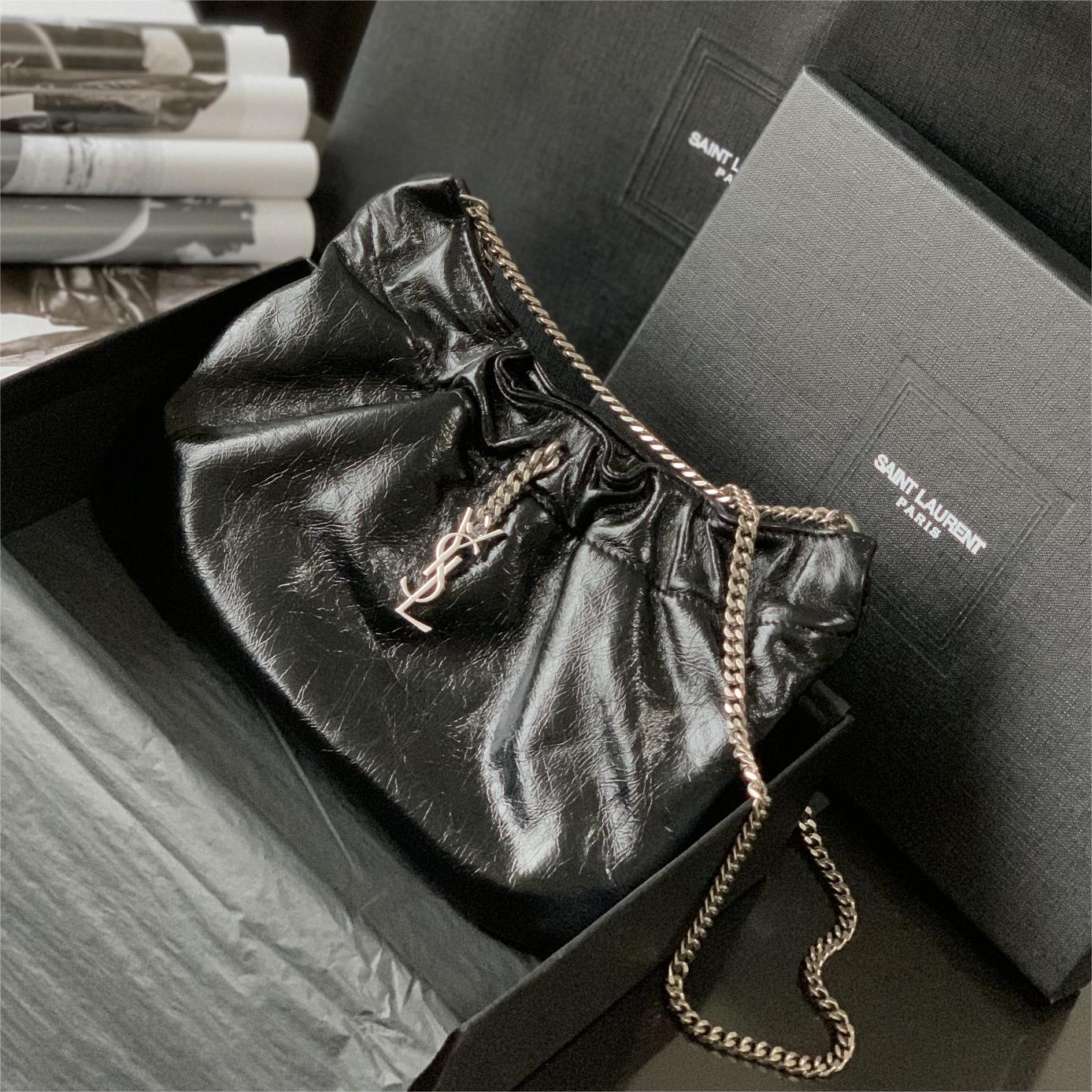 Ysl-Mini leather shoulder-24cm