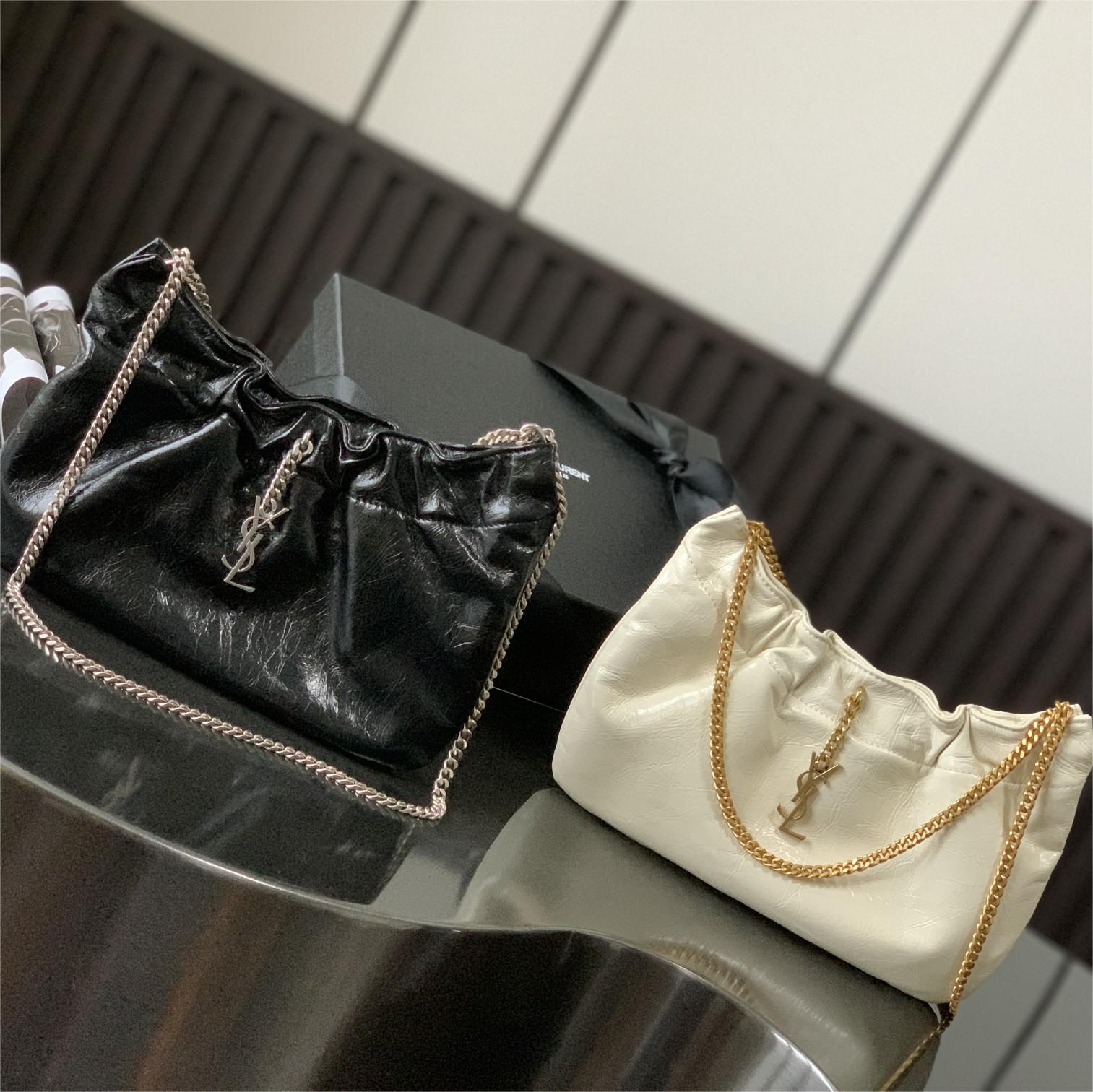 Ysl-Mini leather shoulder-24cm
