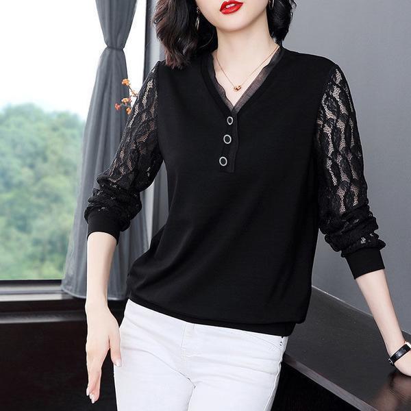 Kemeja sifon longgar dan tipis ukuran besar