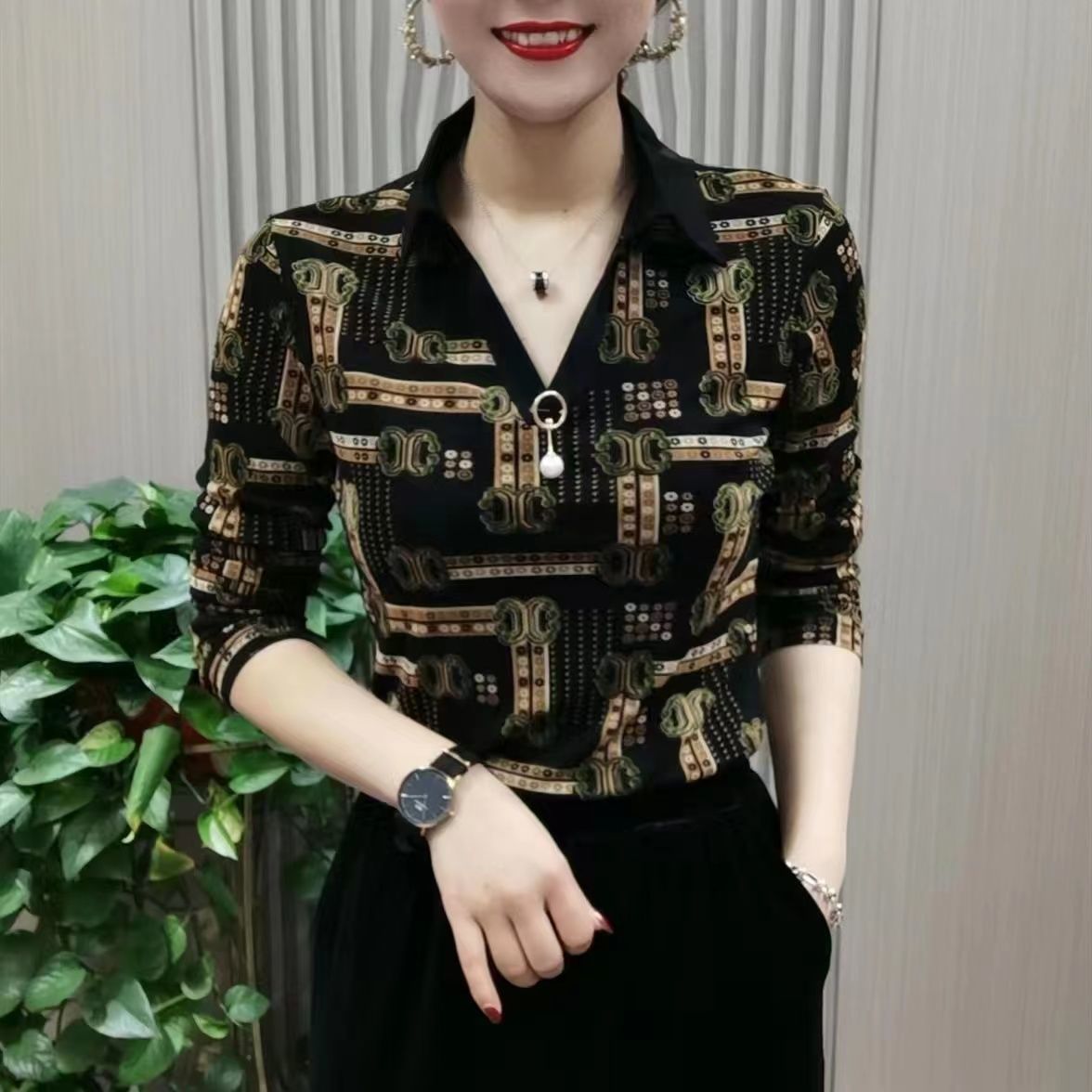 Slim fit lengan panjang atas