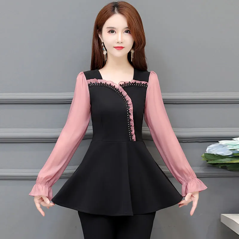 Kemeja Sutra Pinggang yang Modis