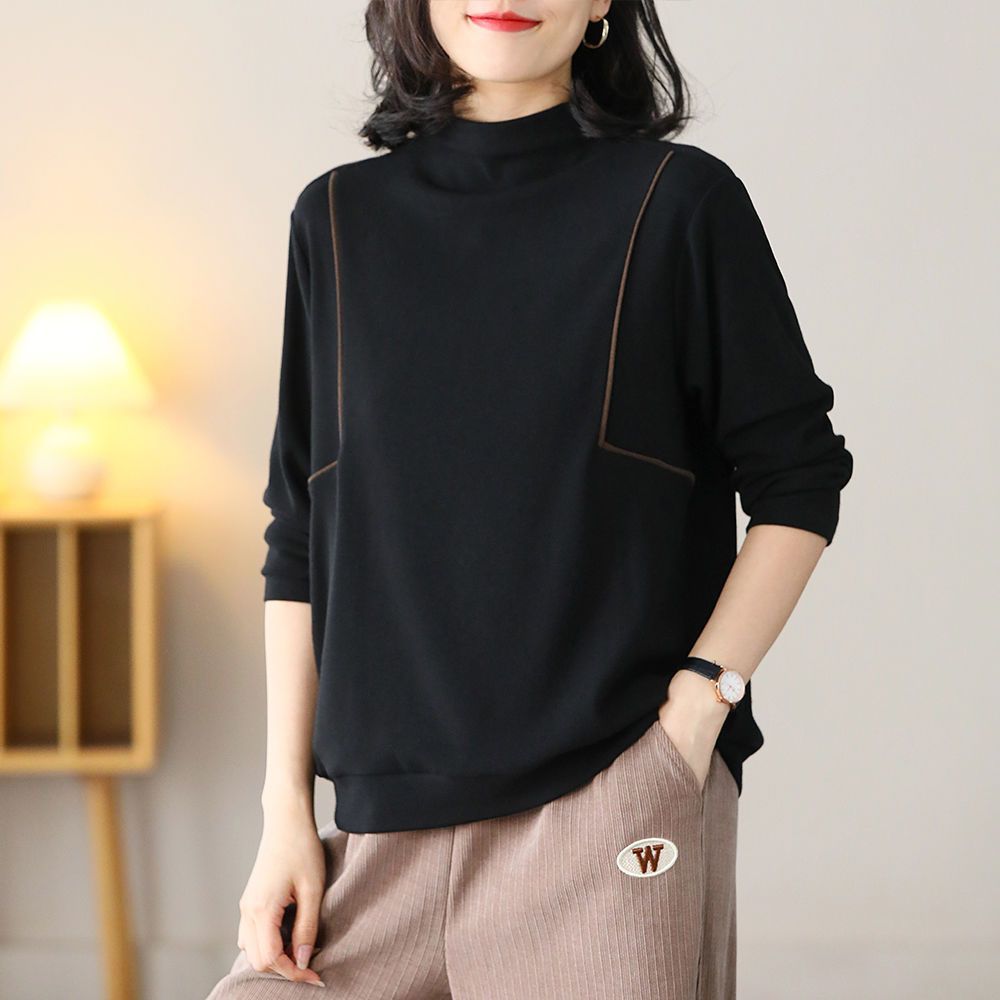 Warna murni sweter liar longgar