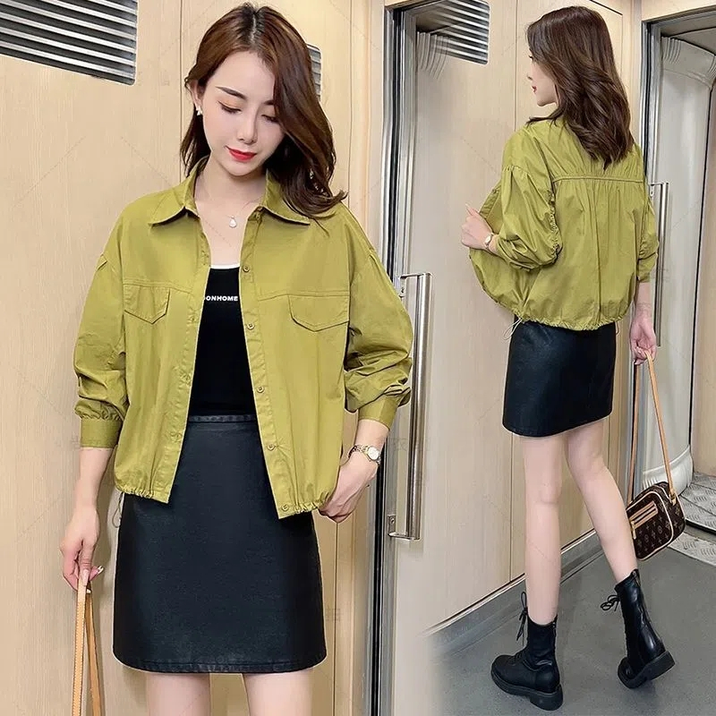 Mantel parit kerah serut fashion wanita