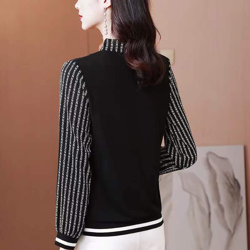 fashion all match kemeja bottoming atasan lengan panjang