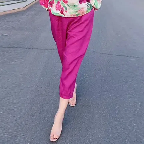 Set Dua Potong Sutra Longgar Fashion