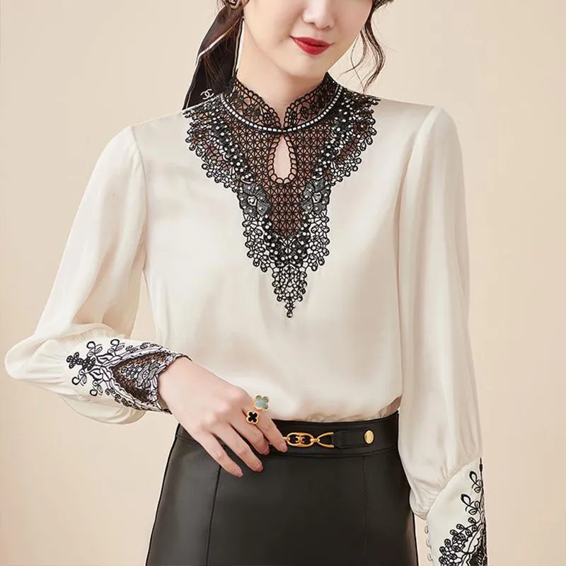 Kemeja Sutra Premium Bordir Vintage