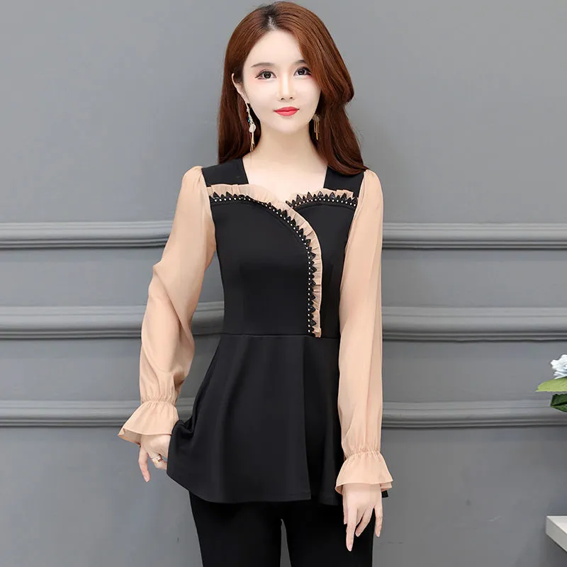 Kemeja Sutra Pinggang yang Modis