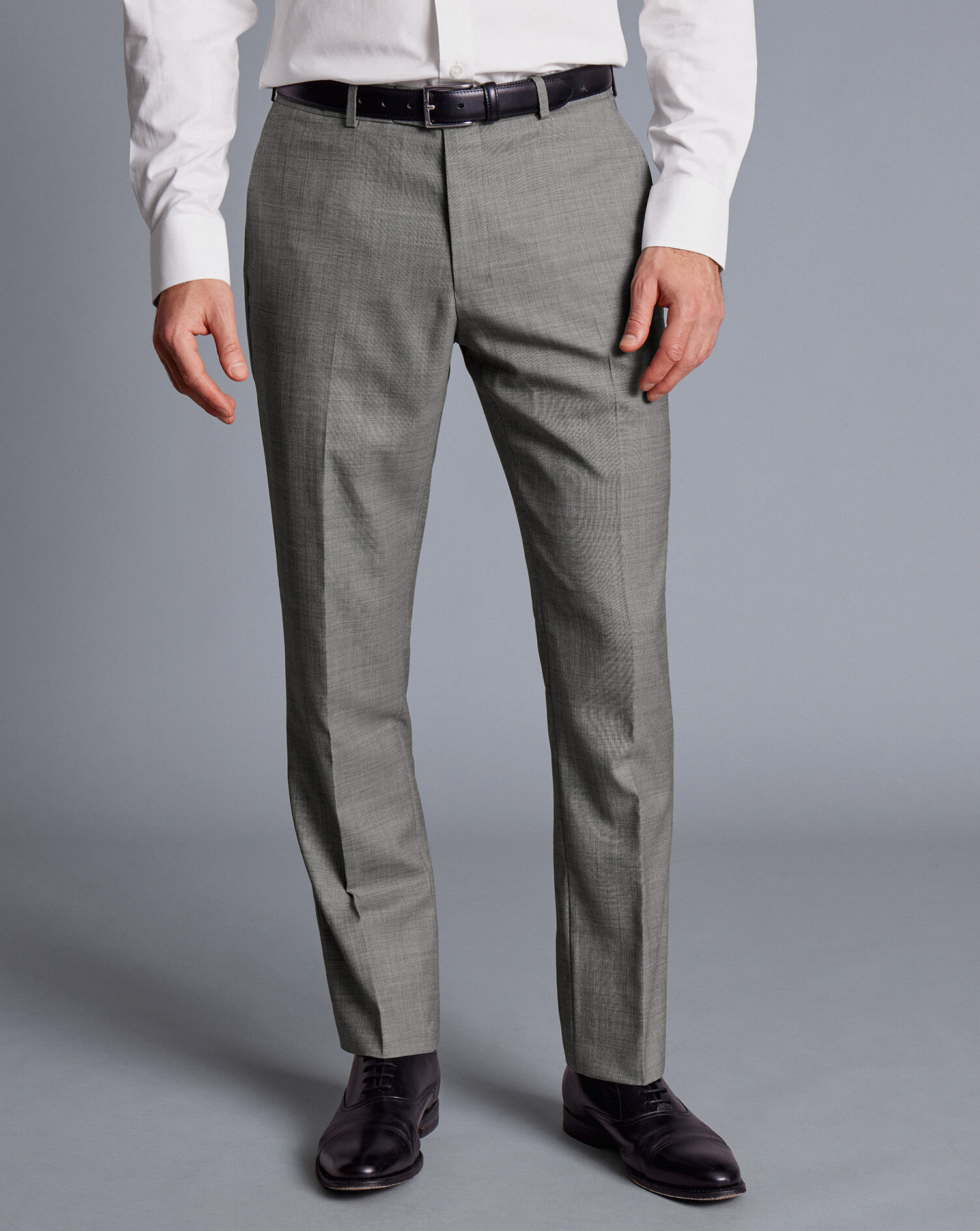 Sharkskin Suit Pants - Light Grey