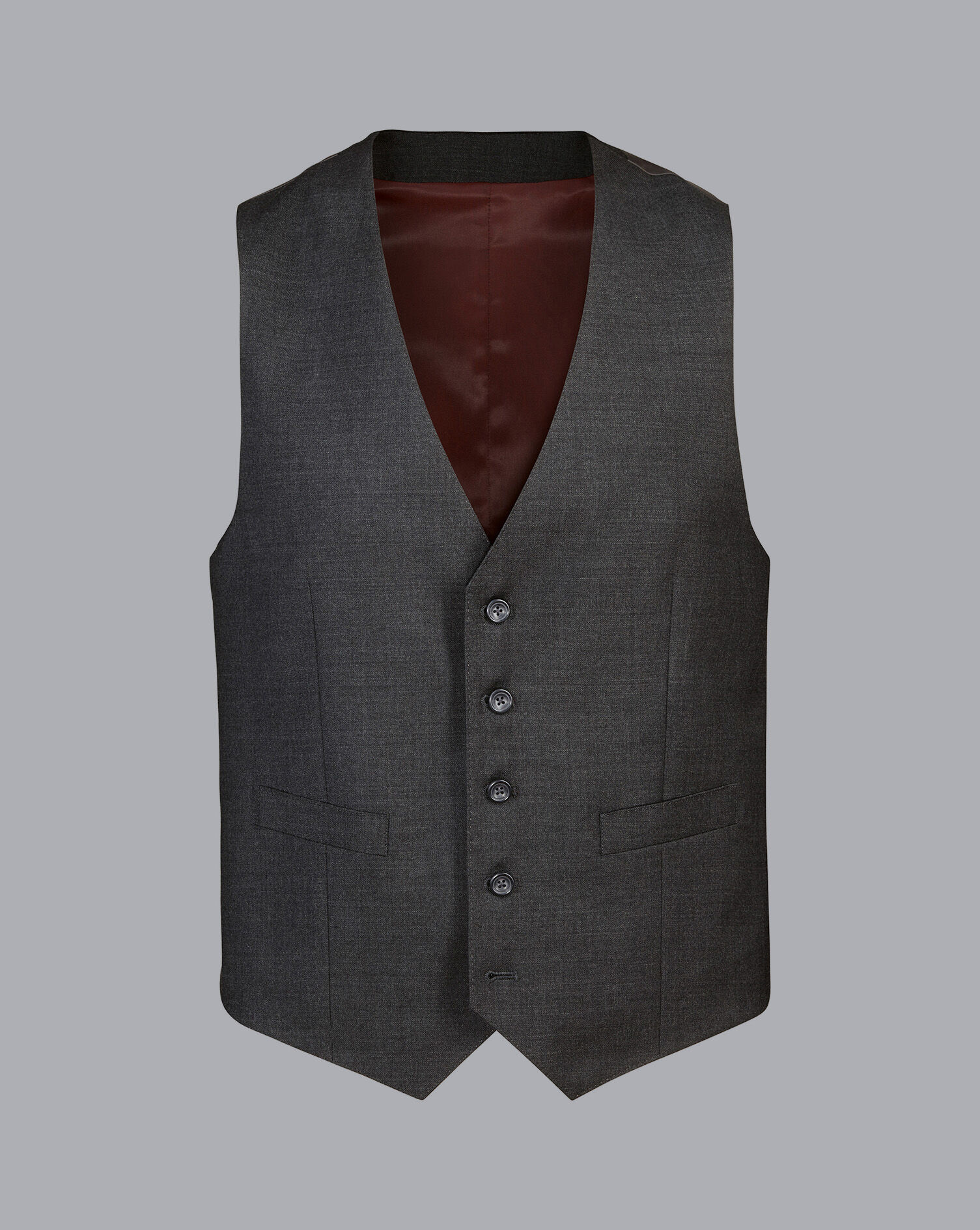 Natural Stretch Twill Suit - Charcoal