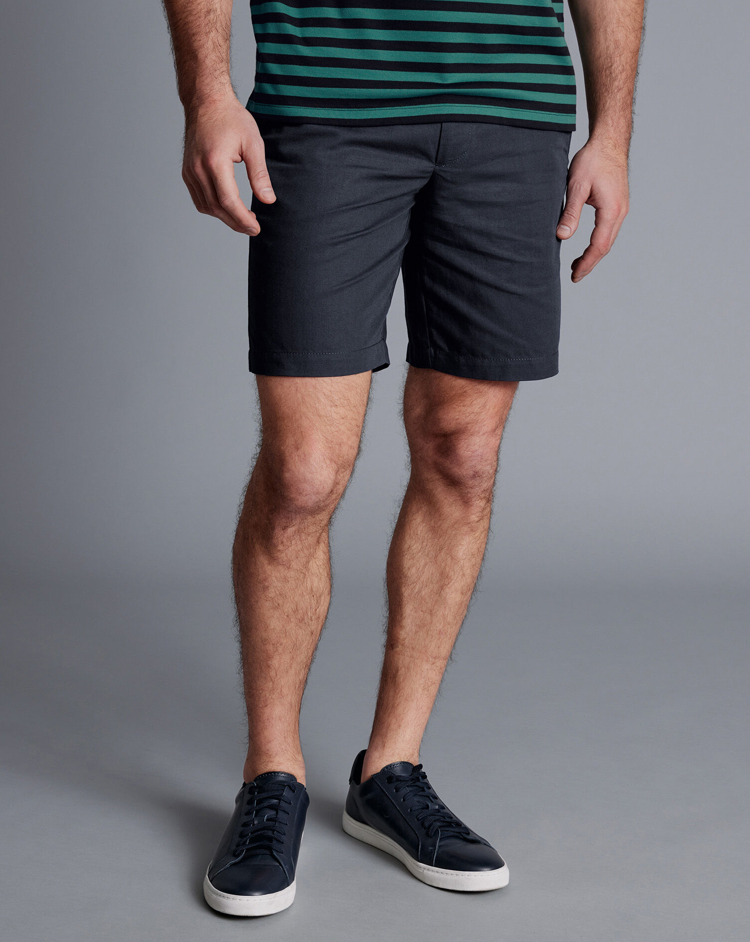 Cotton Linen Shorts - Ink Blue