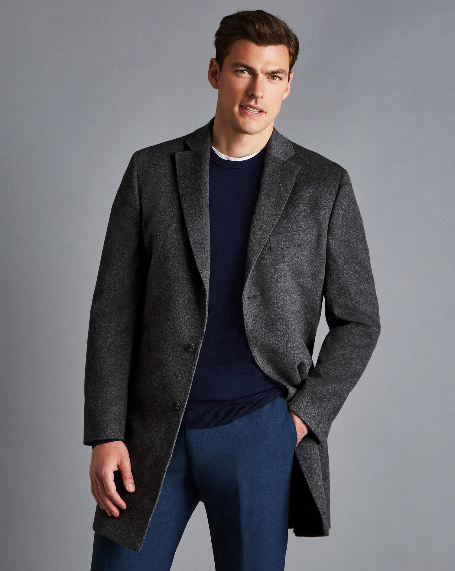 Wool Overcoat - Dark Grey