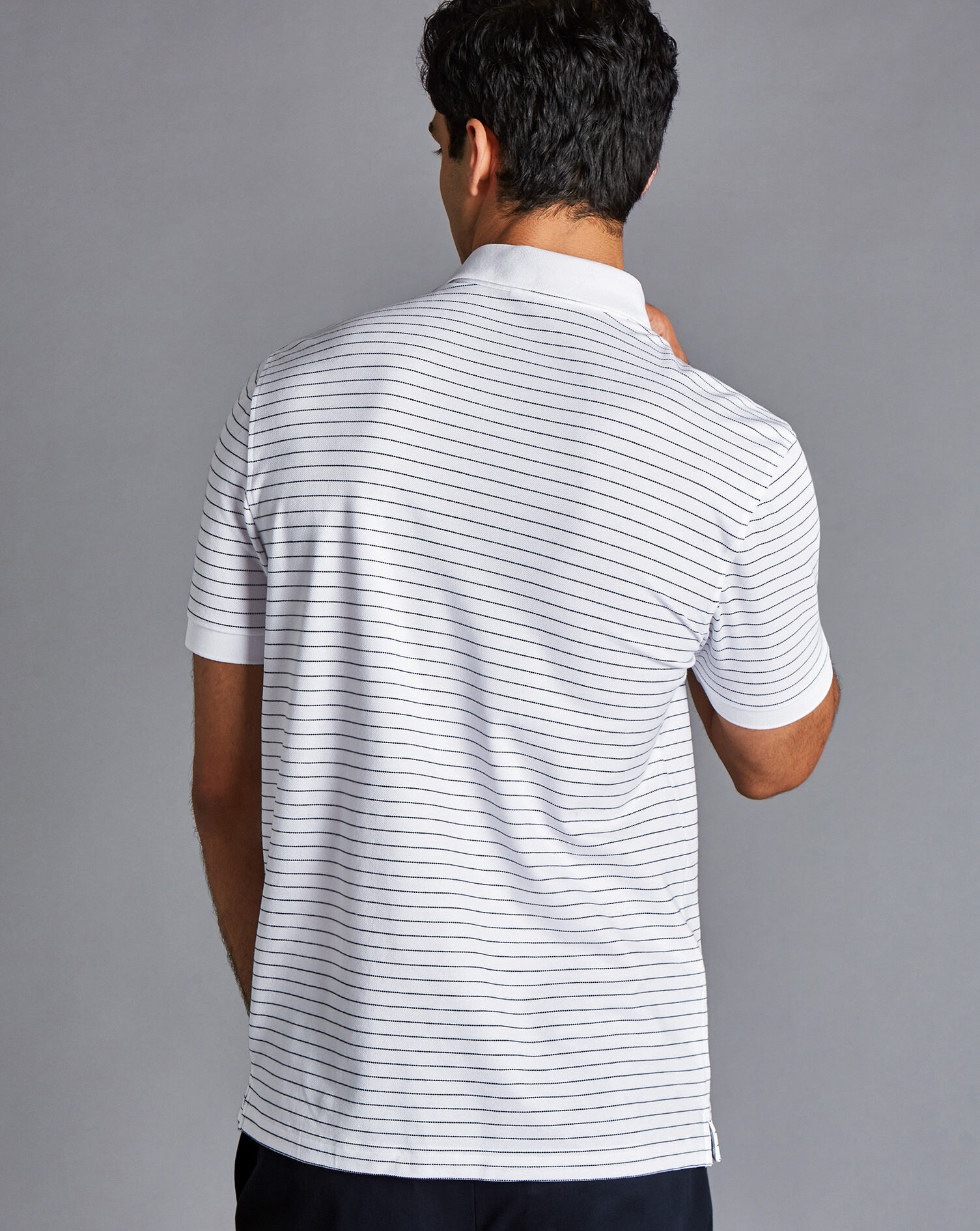 Tyrwhitt Pique Polo - White & Navy