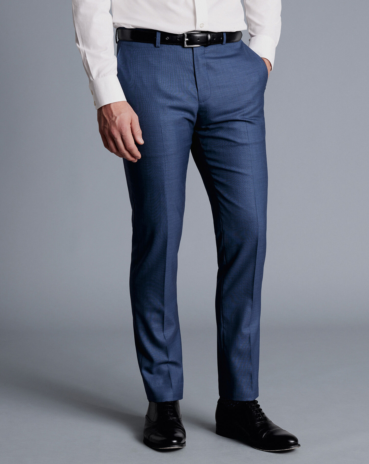 Sharkskin Suit Pants - Ocean Blue