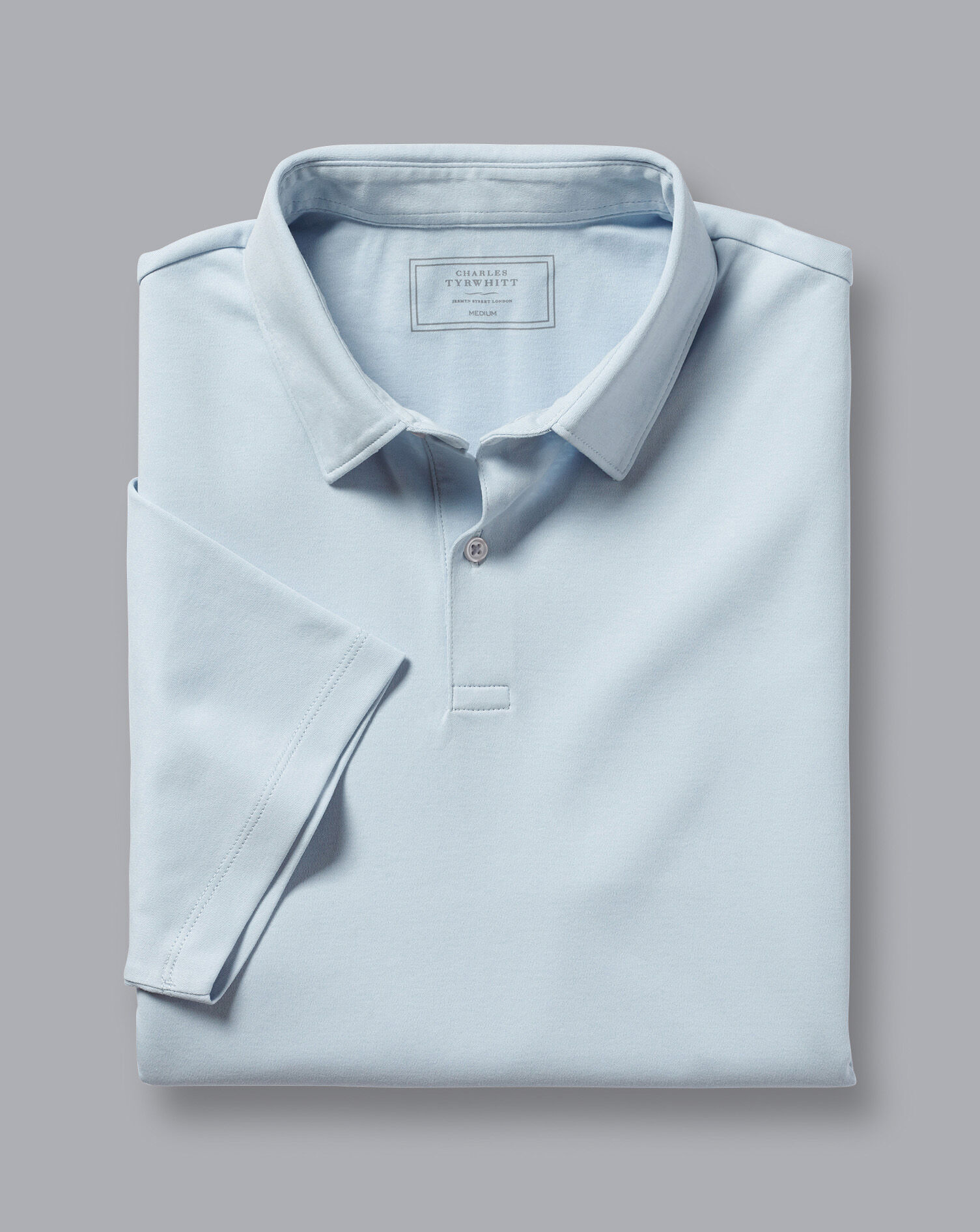 Combed Cotton Polo - Cornflower Blue