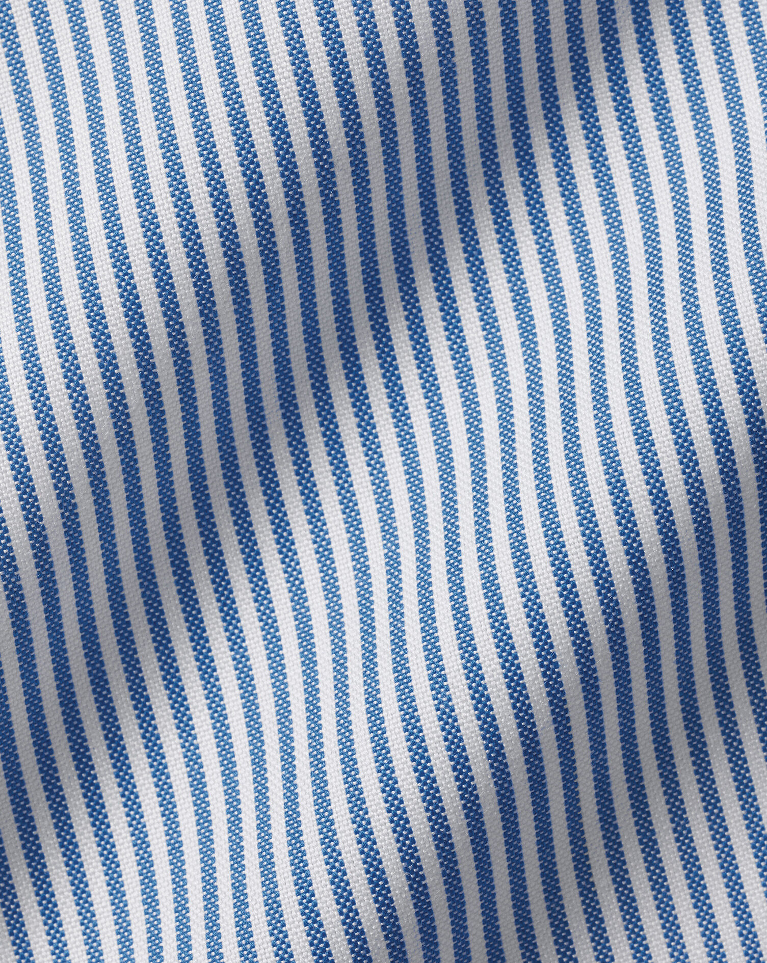 Button-Down Collar Non-Iron Stripe Shirt - Cobalt Blue