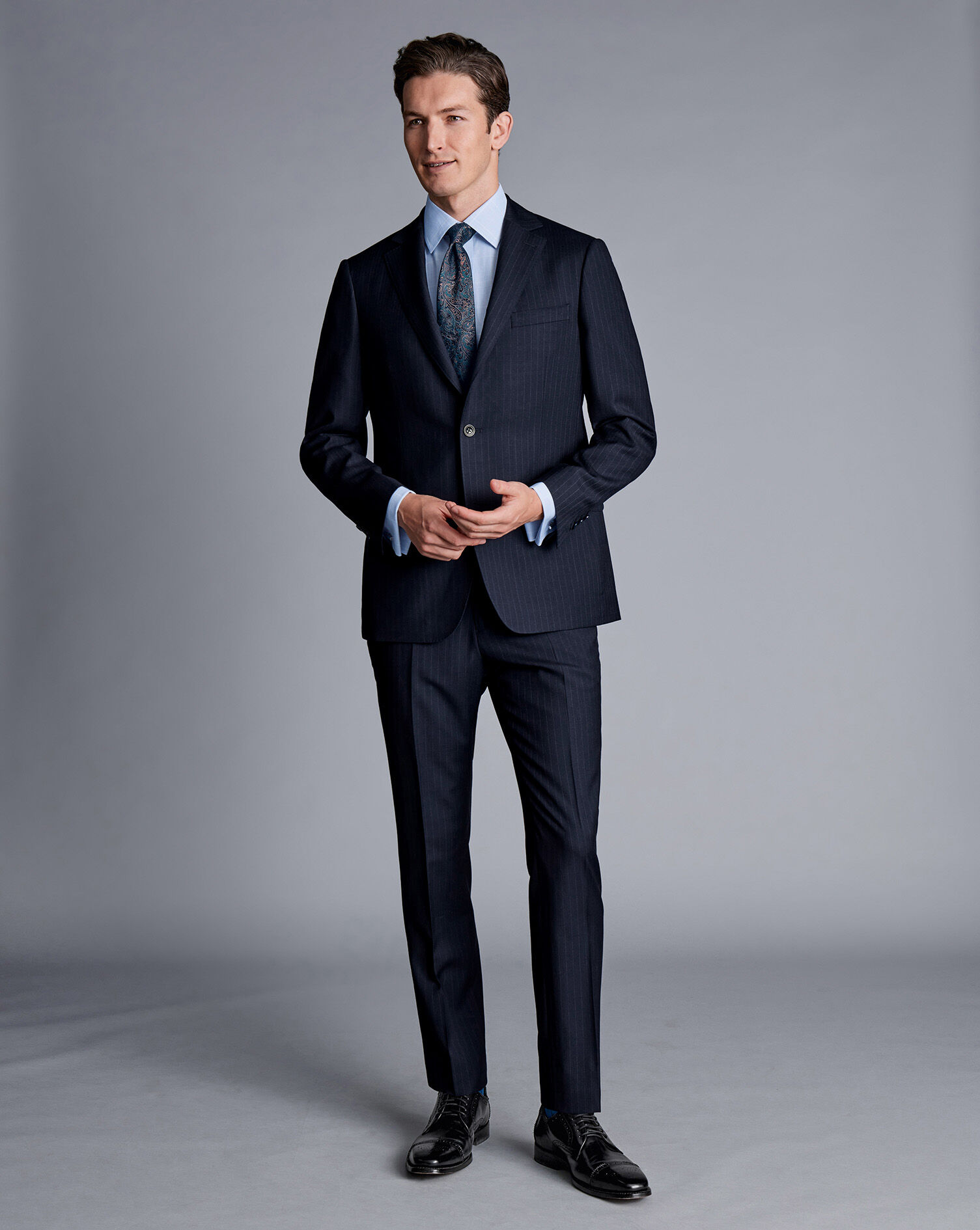 Ultimate Performance Stripe Suit Jacket - Navy