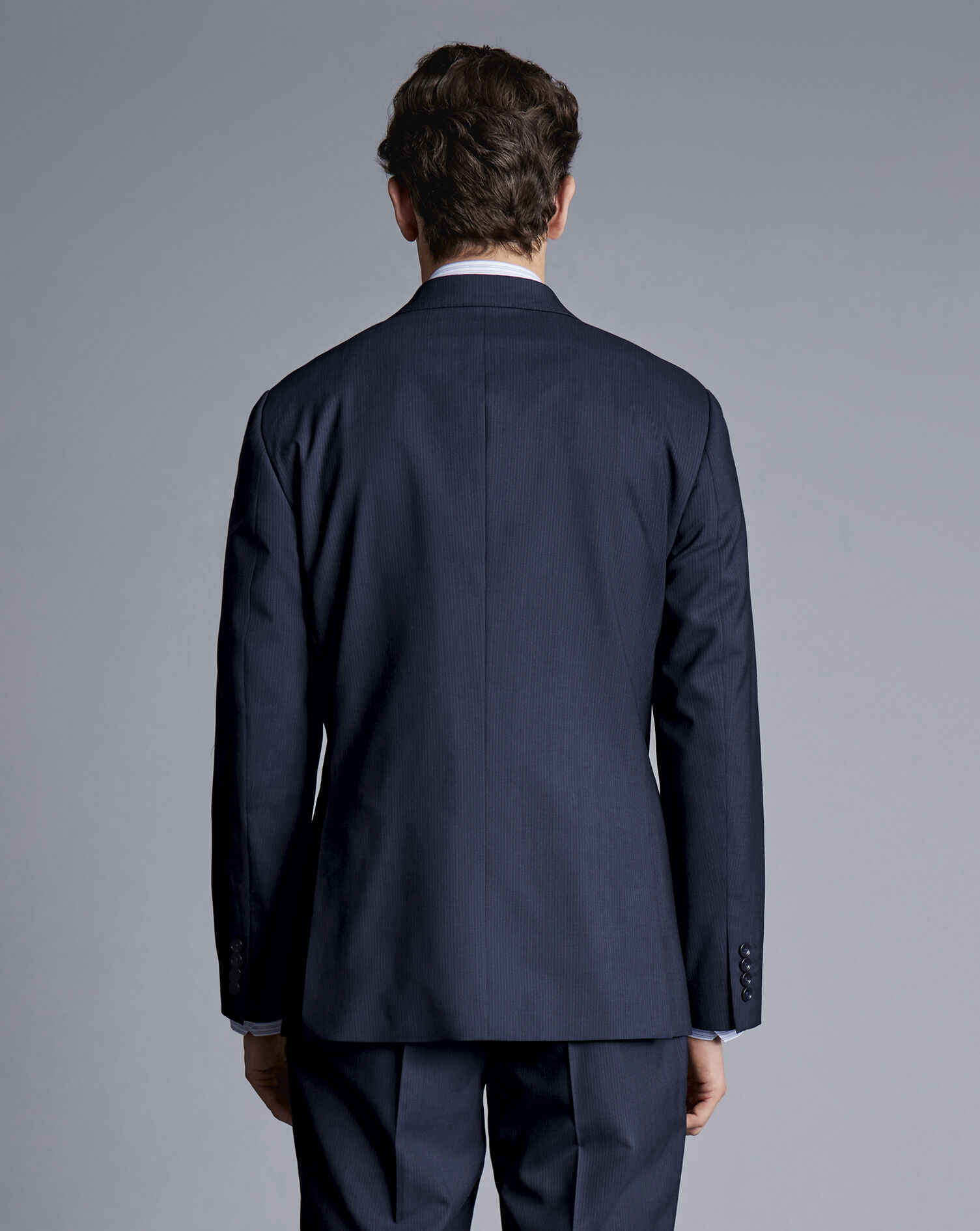 Stripe Suit Jacket - Navy