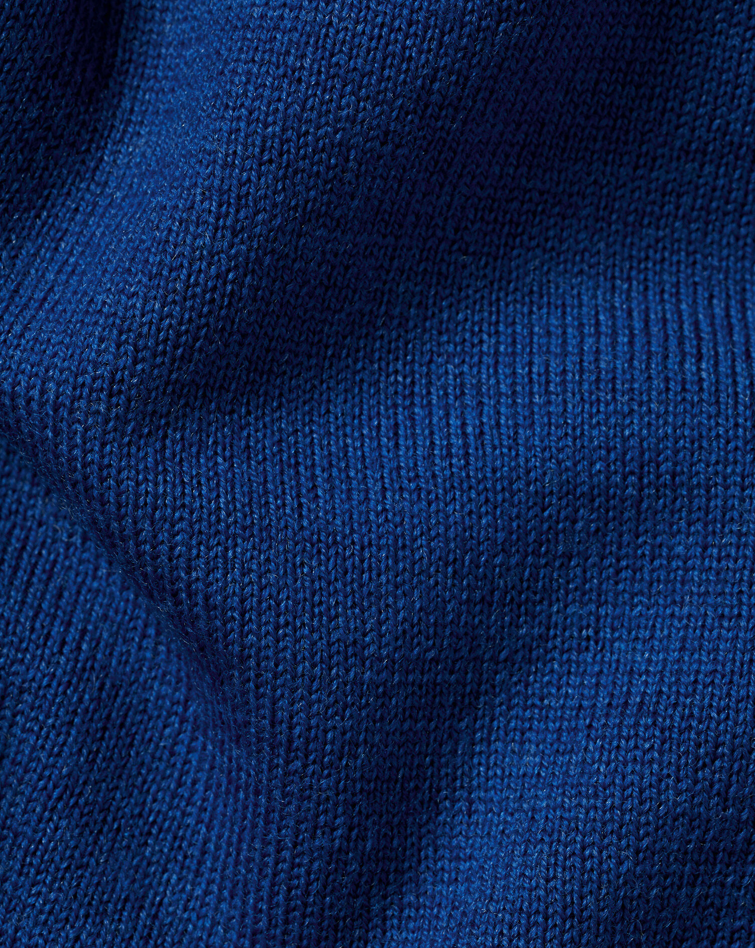Merino Zip Neck Sweater - Cobalt Blue