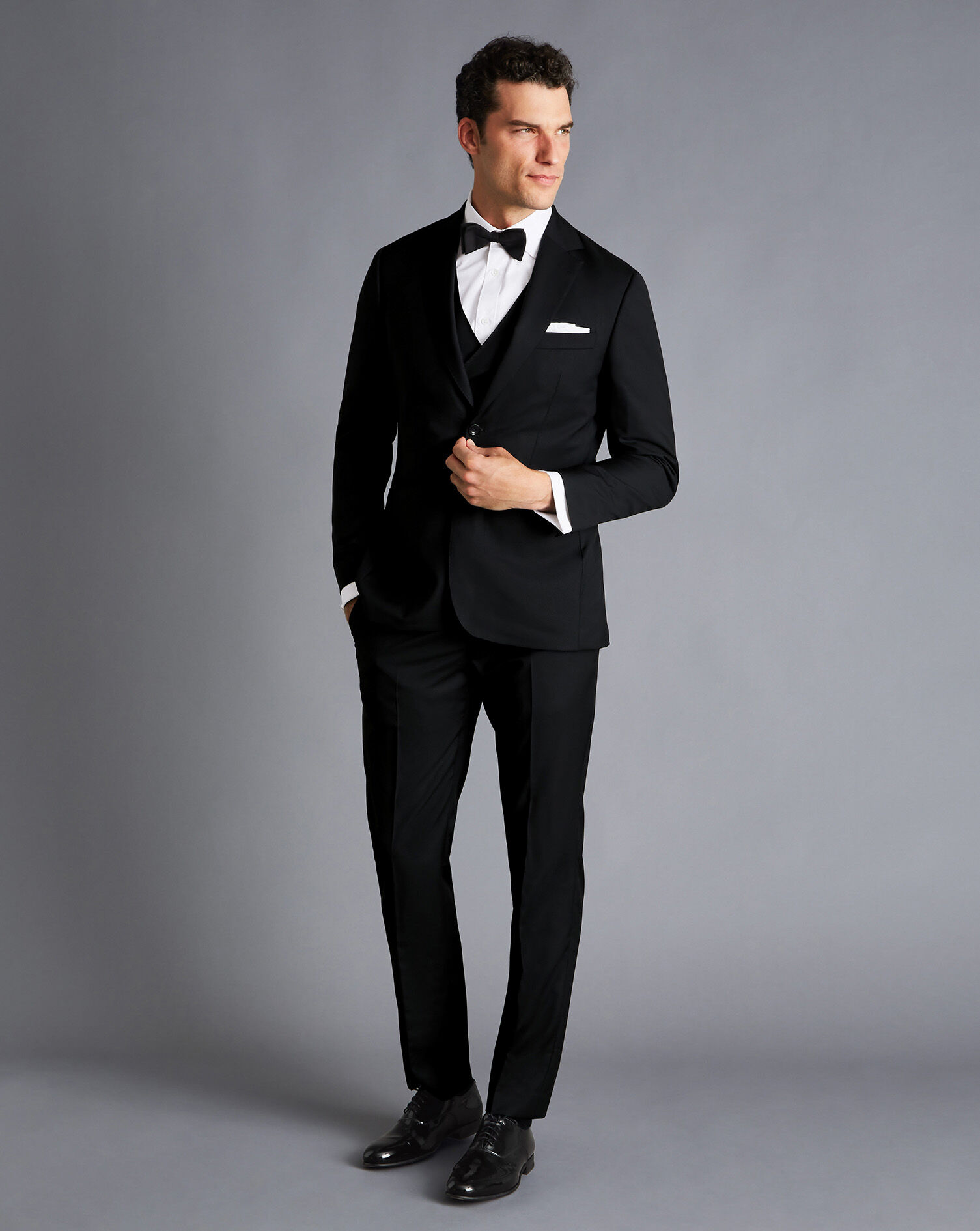 Italian Tuxedo Pants - Black