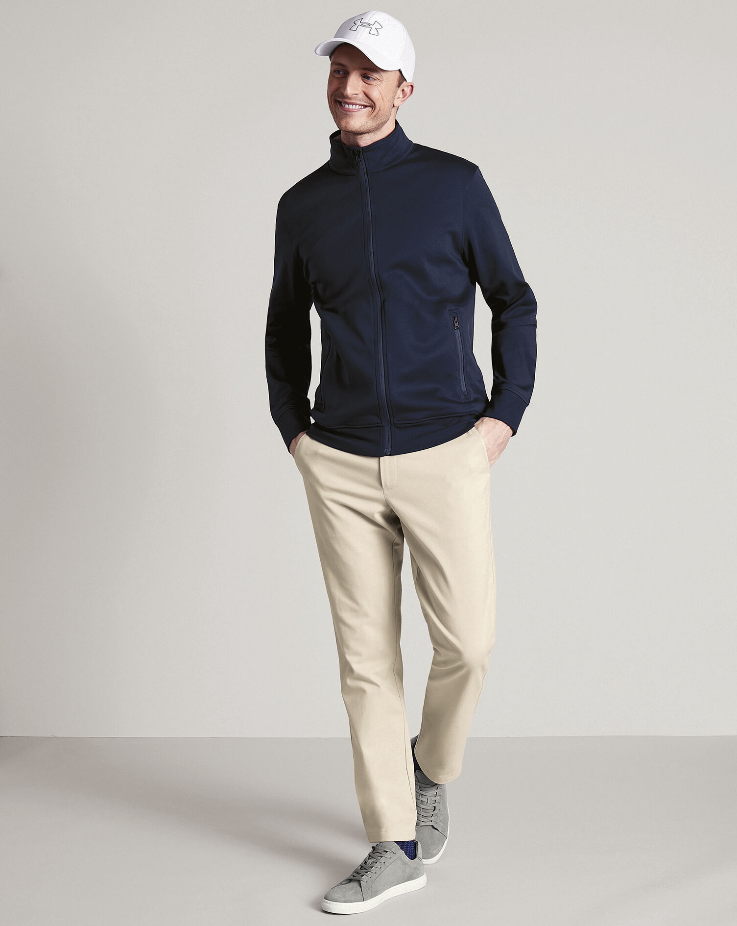 Navy Performance Funnel Neck Jacket
