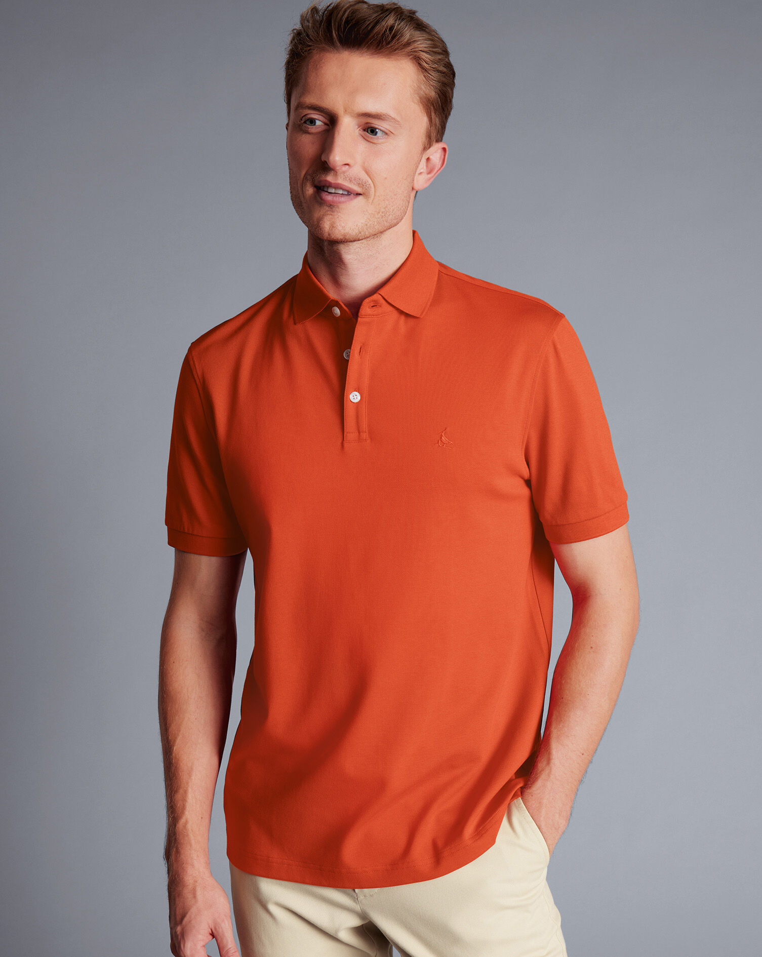 Tyrwhitt Pique Polo  - Orange