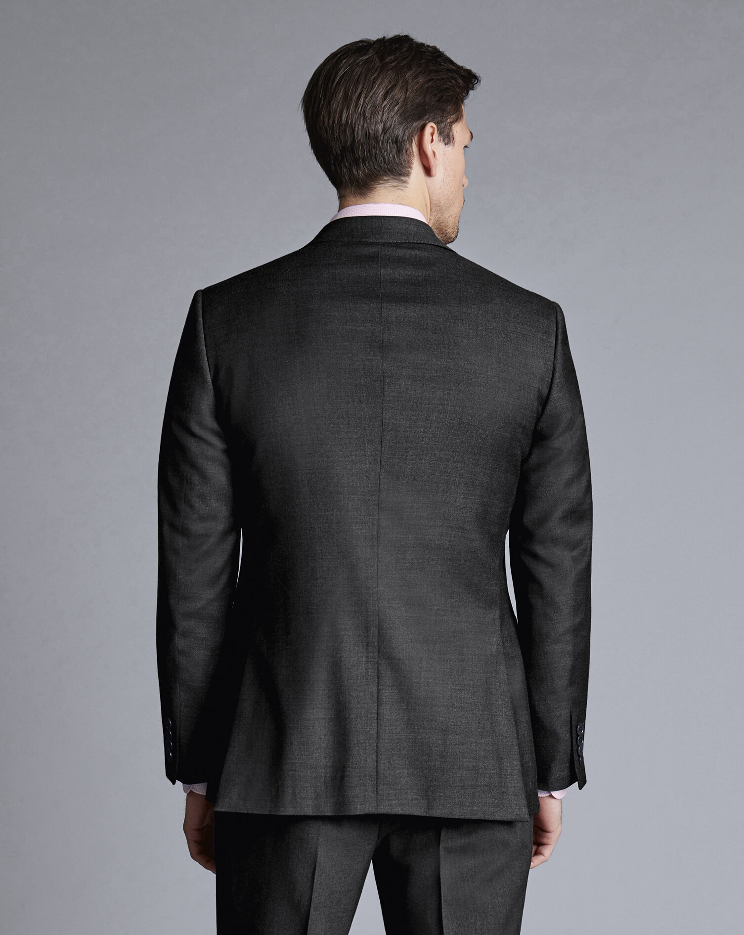 Natural Stretch Twill Suit Jacket - Charcoal