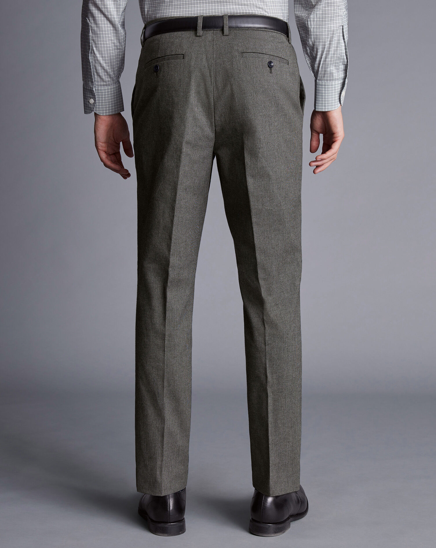 Smart Cotton Stretch Pants - Dark Grey