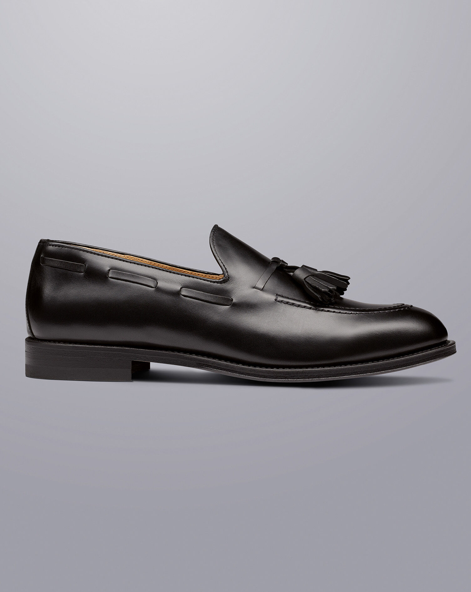 Leather Tassel Loafers - Black