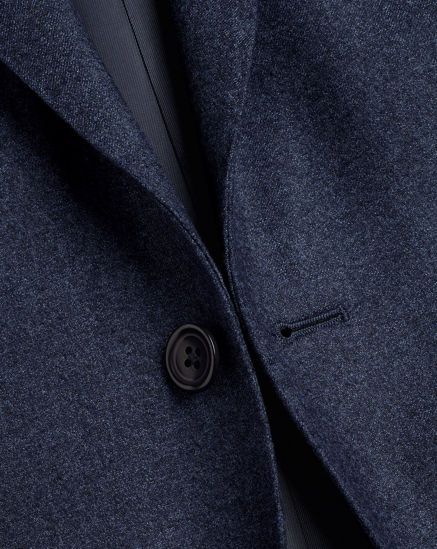 Italian Luxury Stretch Flannel Suit Jacket - Dark Blue