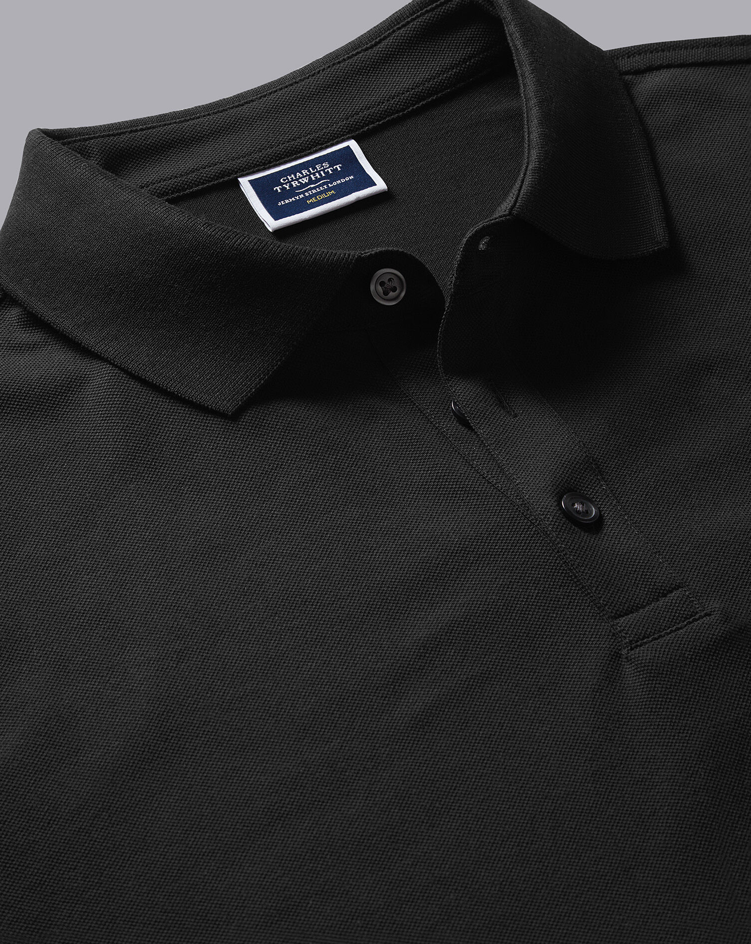 Tyrwhitt Pique Polo - Black