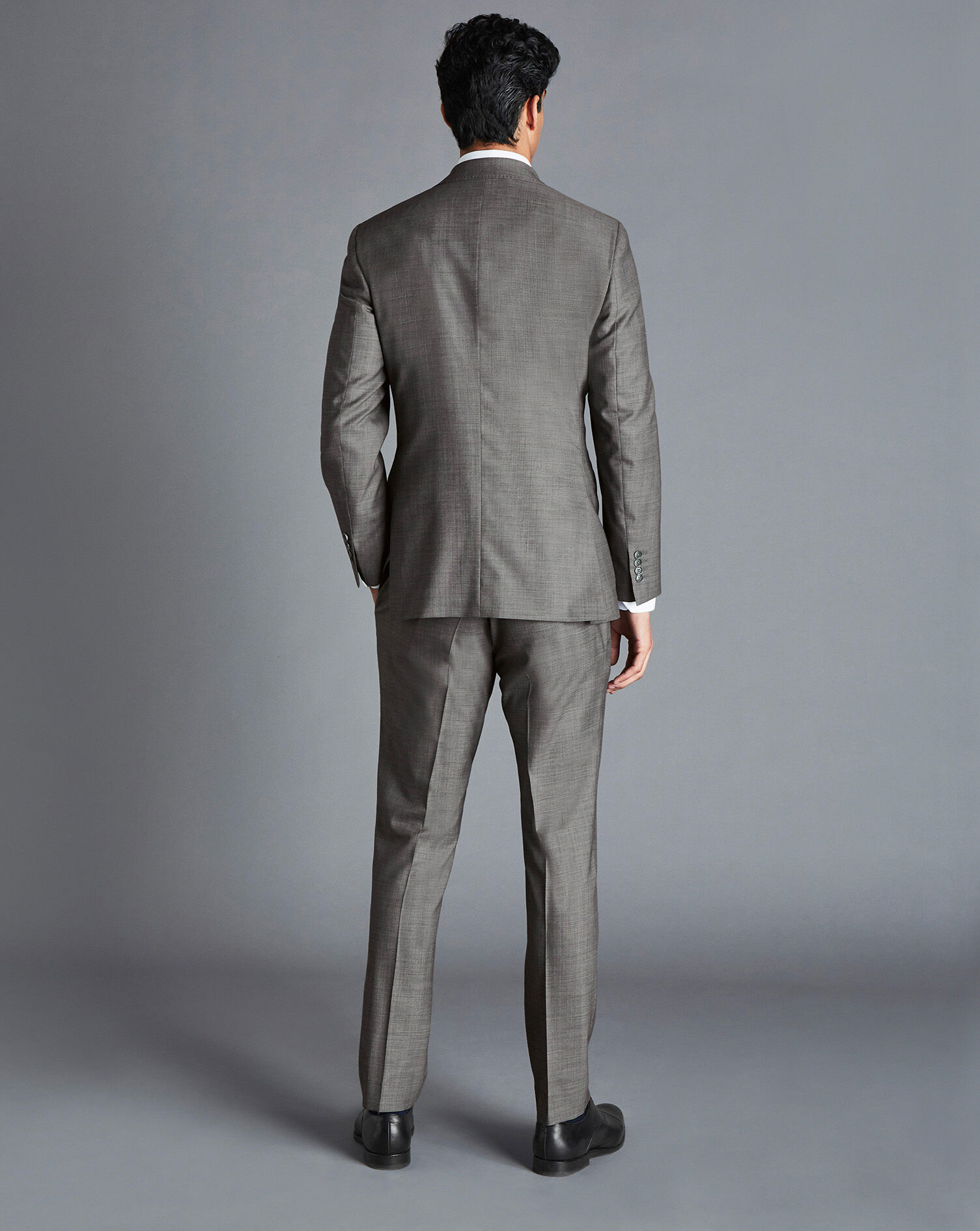Sharkskin Suit Jacket - Grey