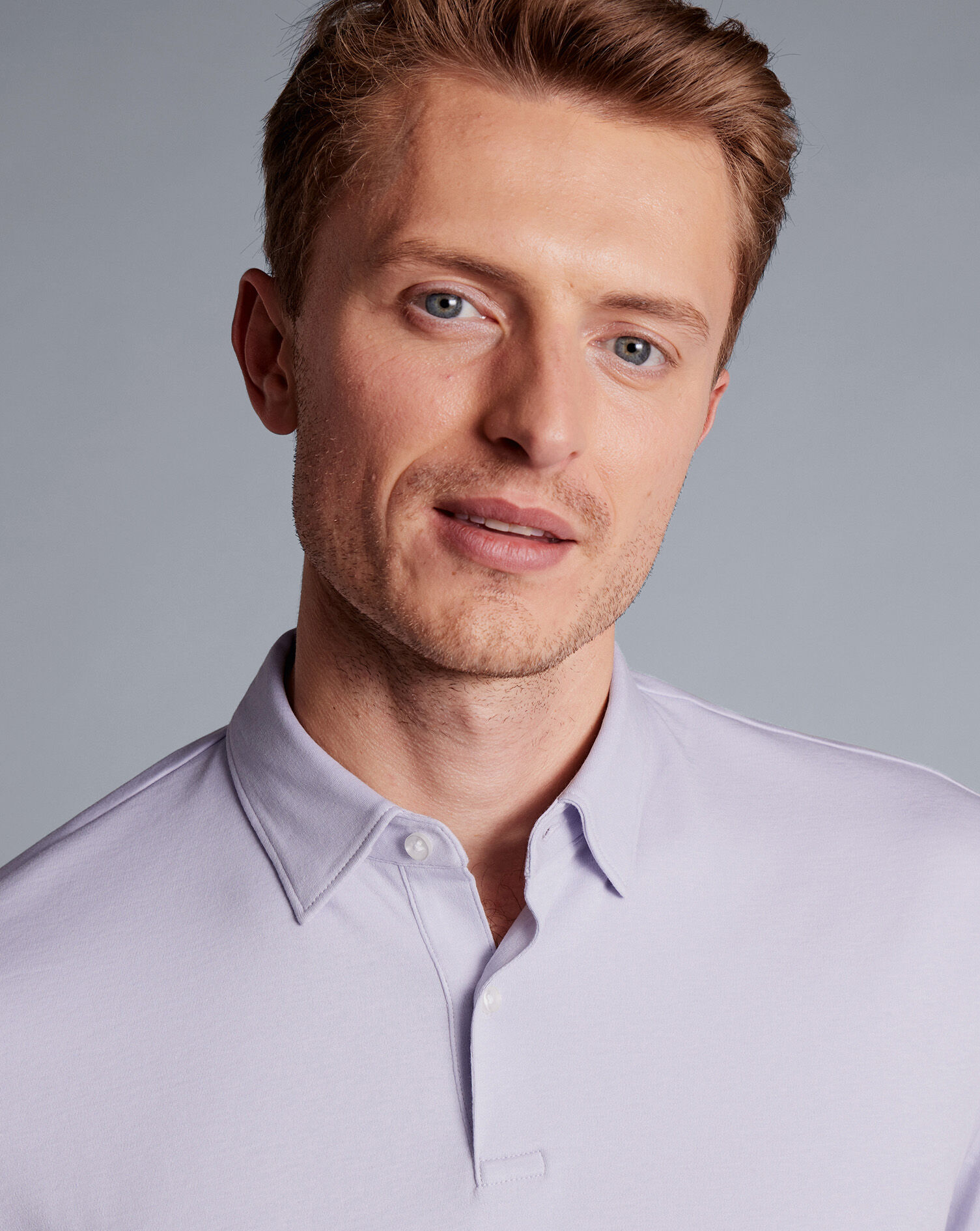 Combed Cotton Polo - Lilac Purple