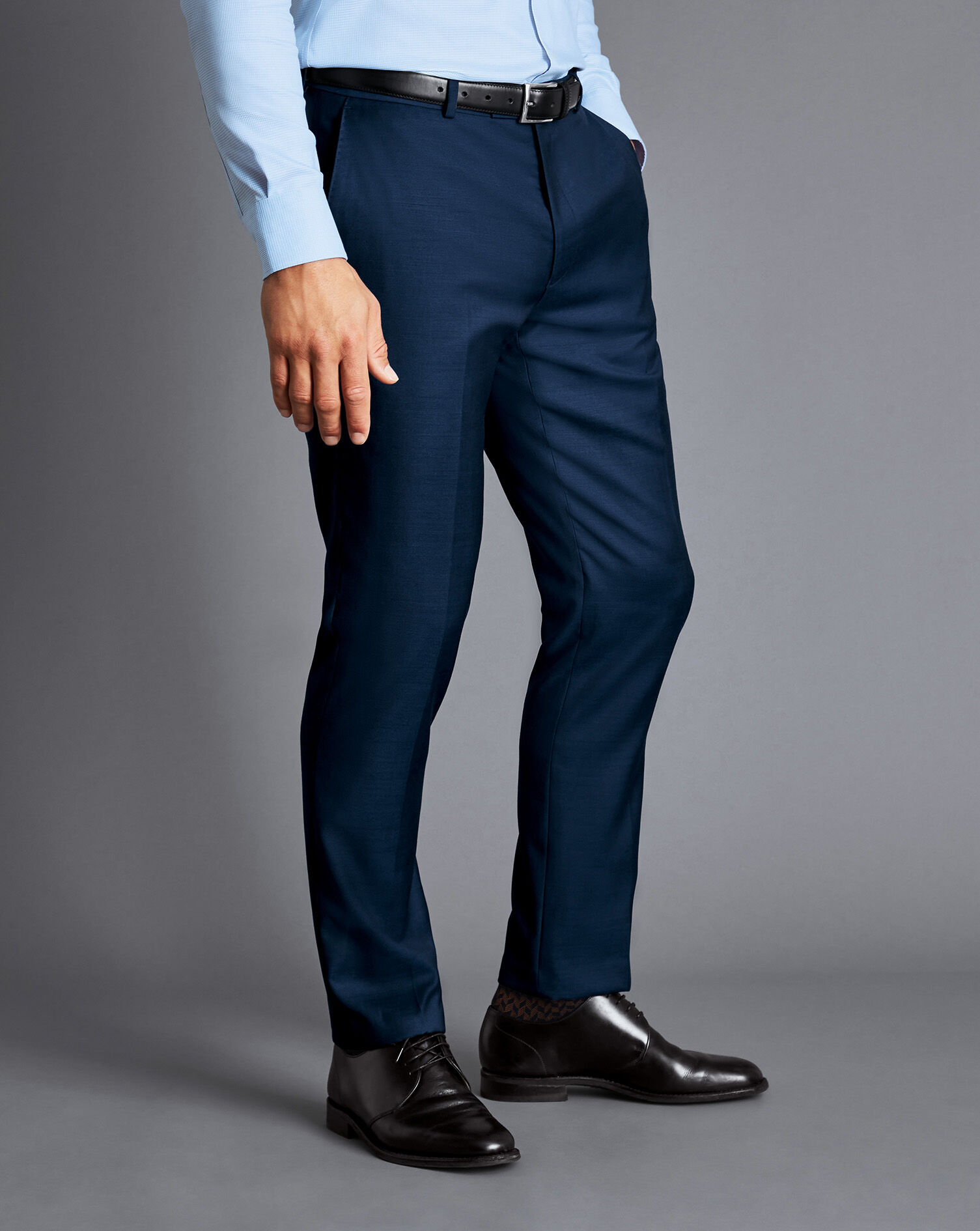 Natural Stretch Twill Suit Pants - Royal Blue