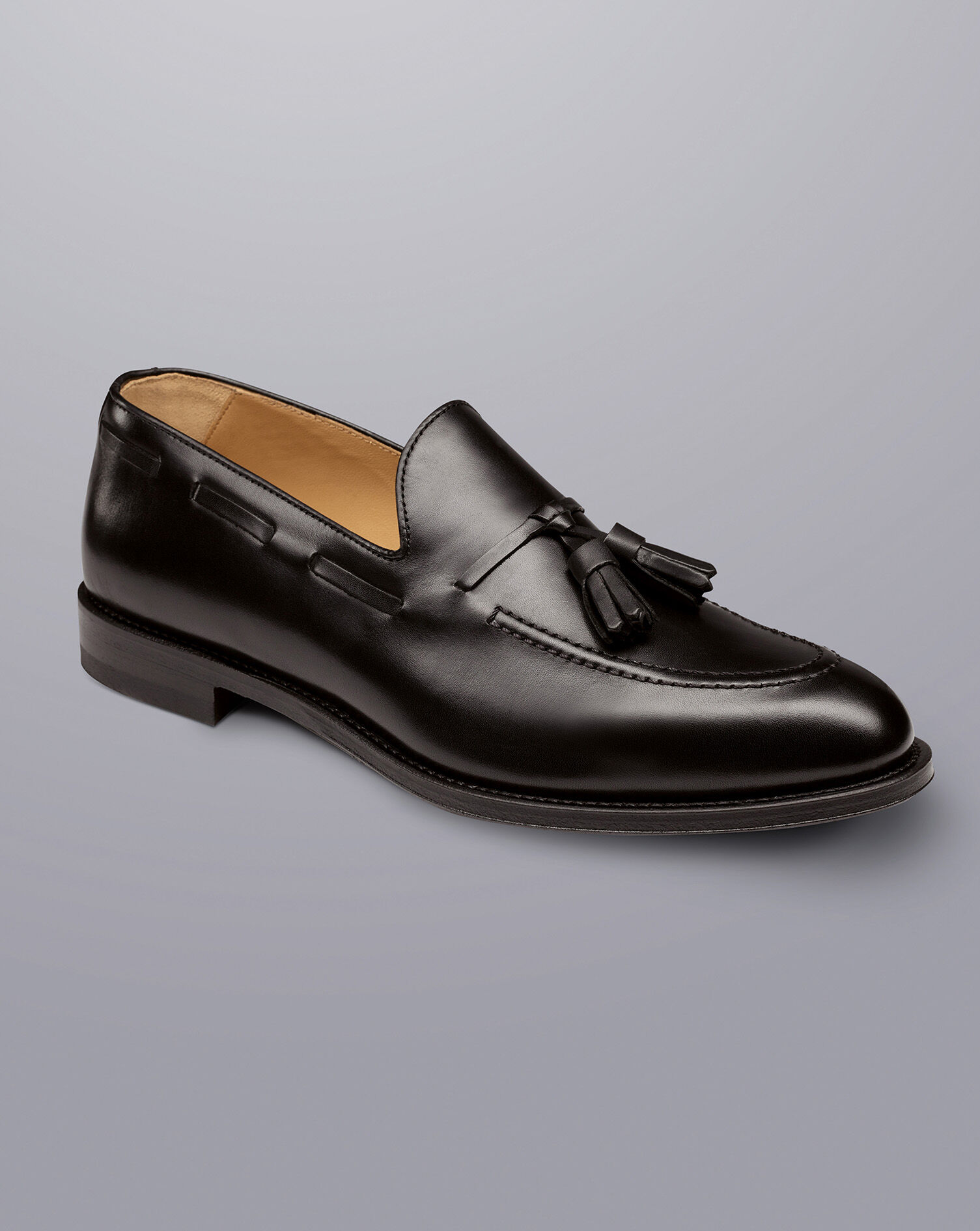 Leather Tassel Loafers - Black