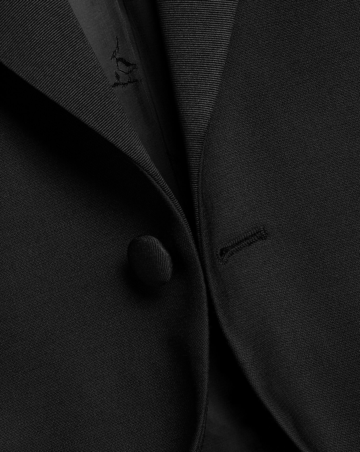 Peak Lapel Tuxedo Jacket - Black