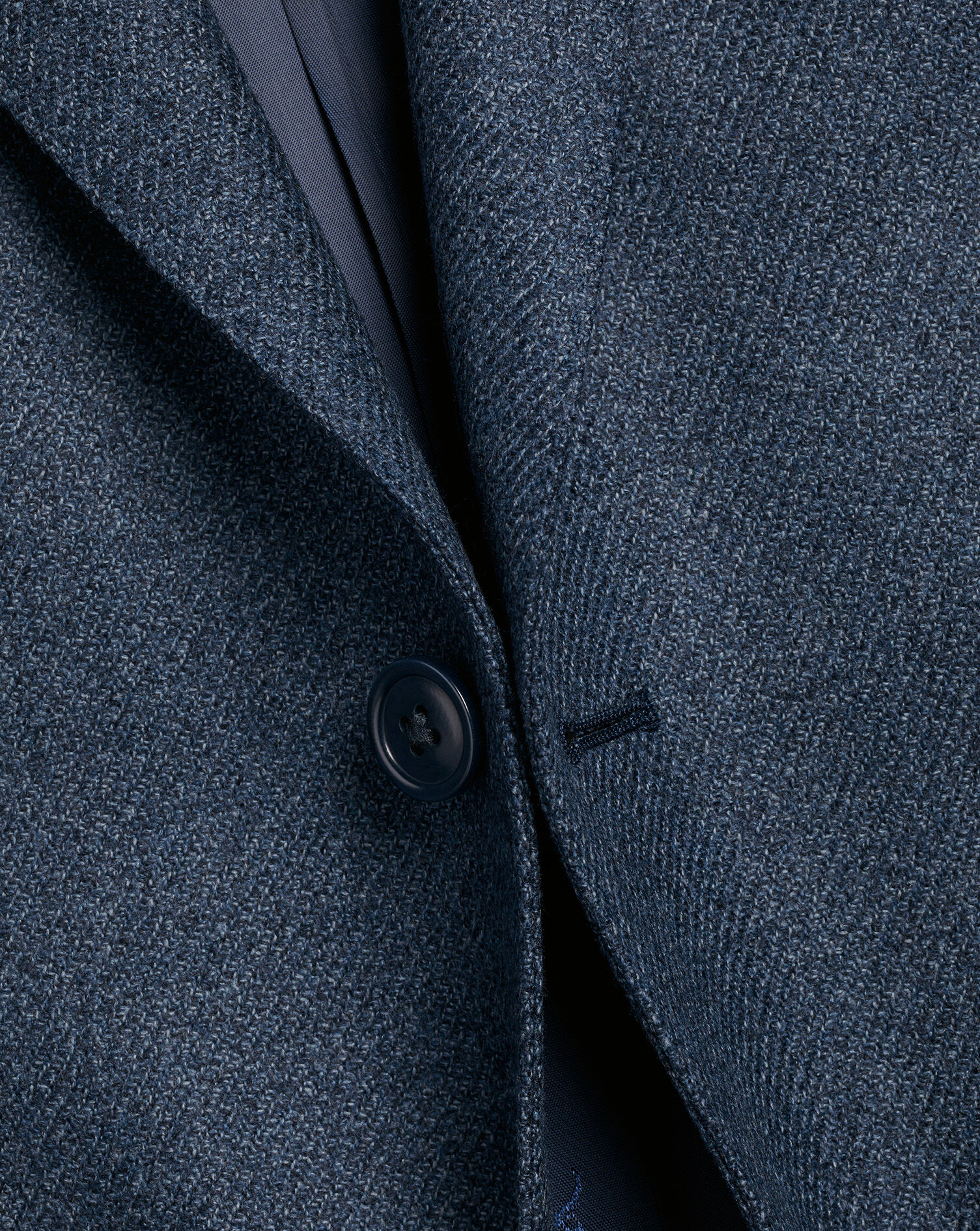 Wool Silk Texture Jacket - Ocean Blue