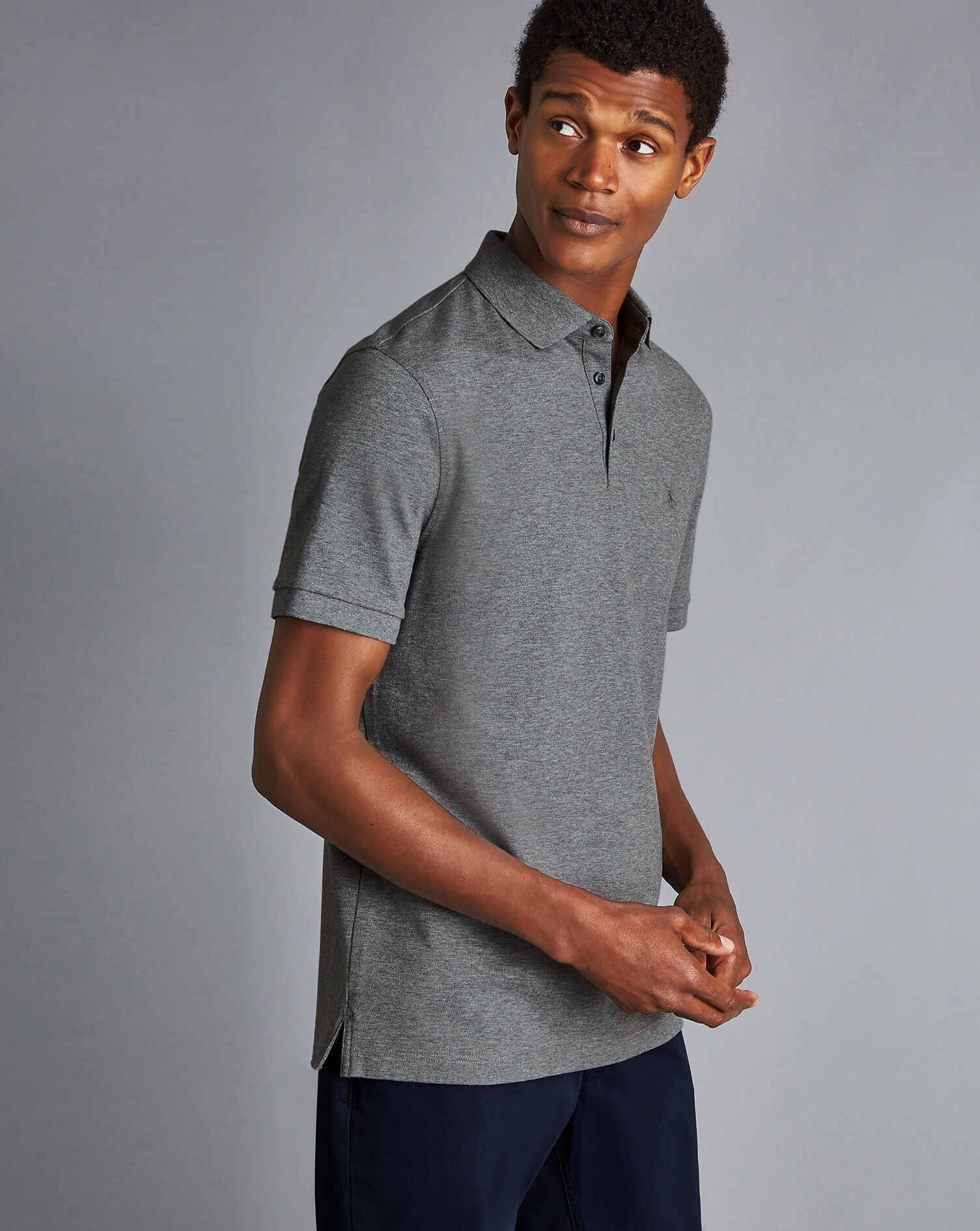 Tyrwhitt Pique Polo - Grey
