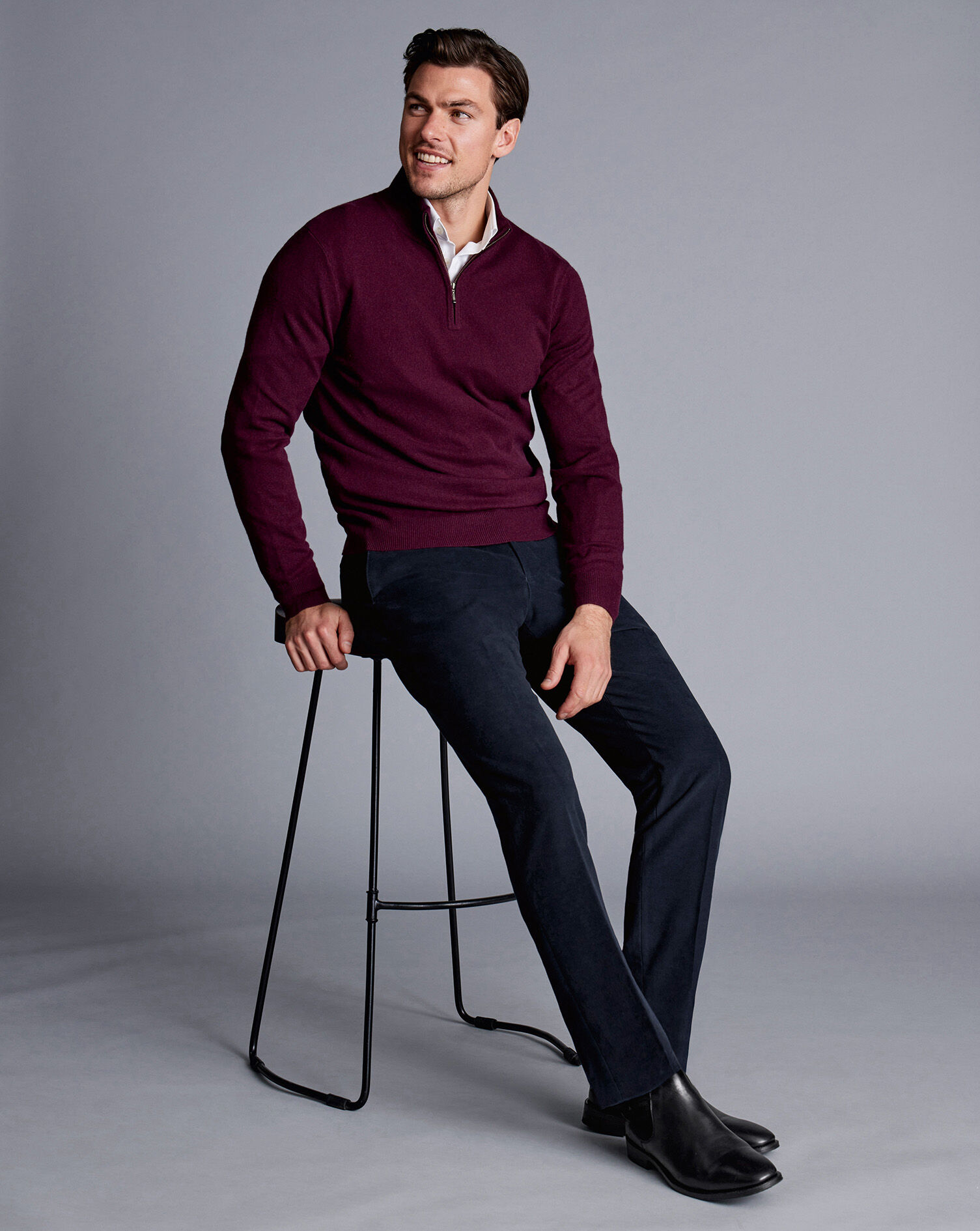 Italian Moleskin Pants - Navy