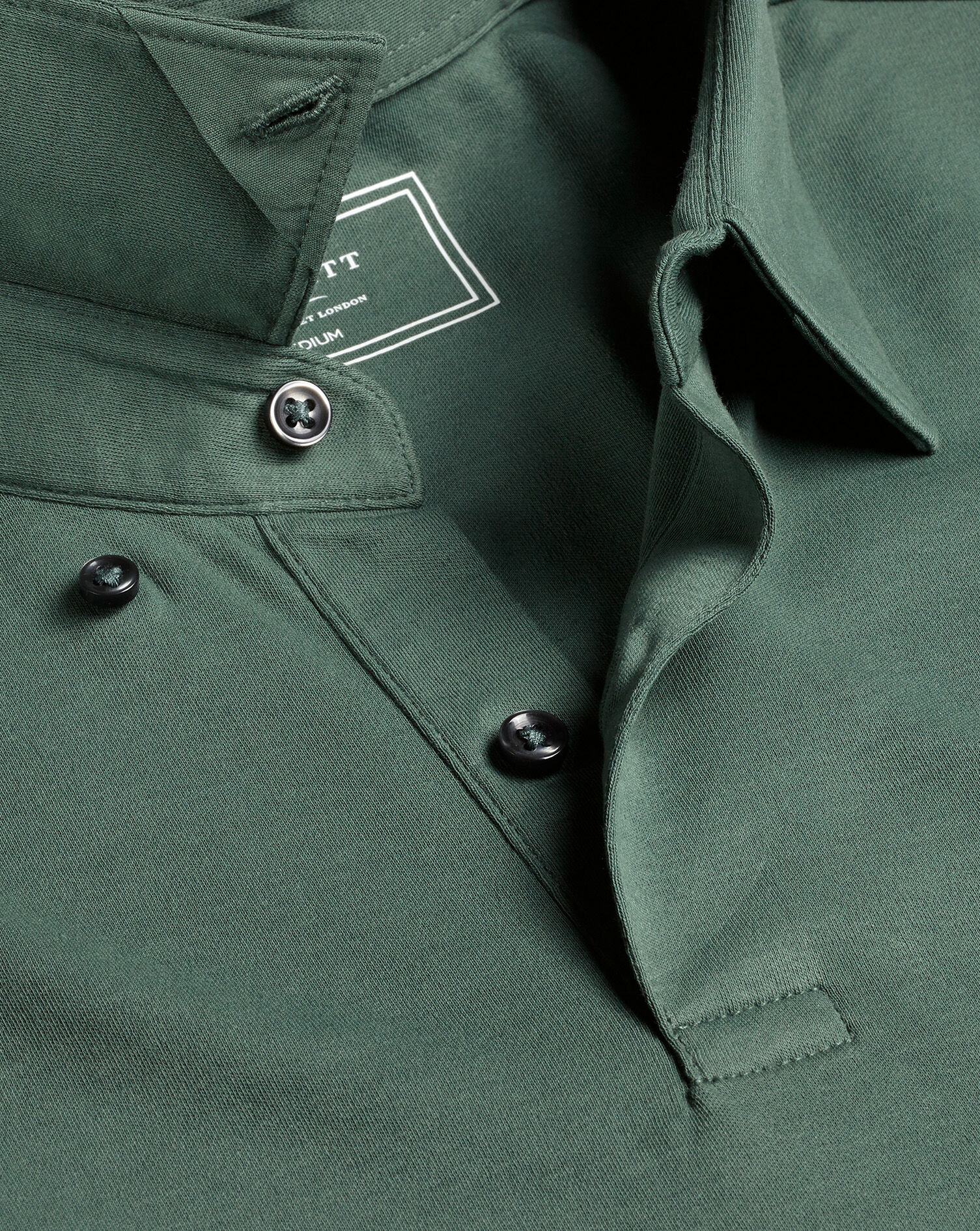 Combed Cotton Polo - Teal Green